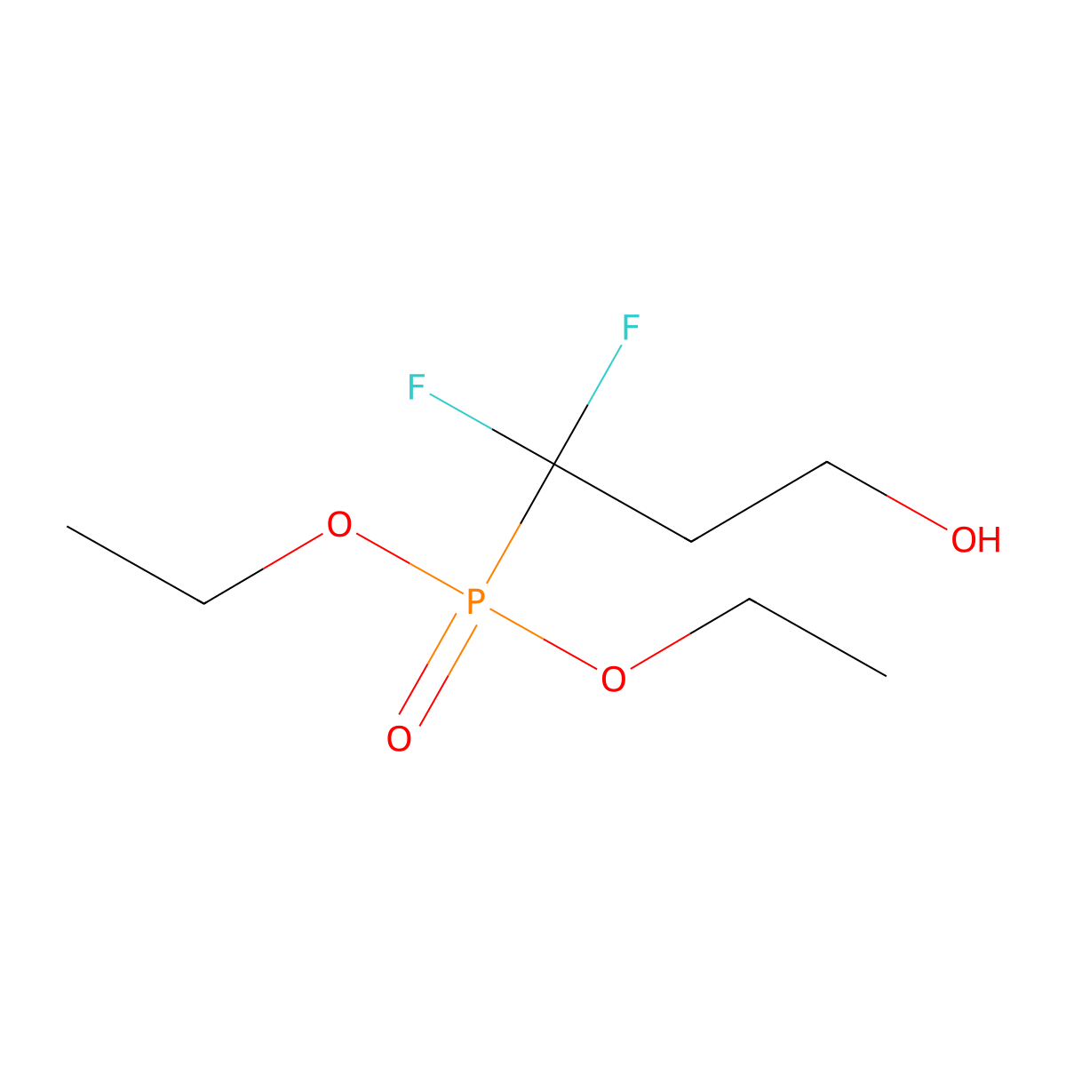 Diethyl (1,1-difluoro-3-hydroxypropyl)phosphonate molecular structure, CAS 1225194-19-3