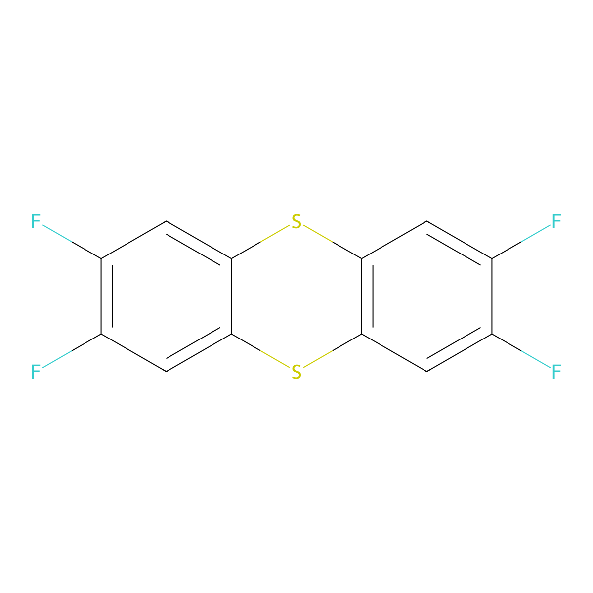 2,3,7,8-Tetrafluorothianthrene molecular structure, CAS 1225203-47-3