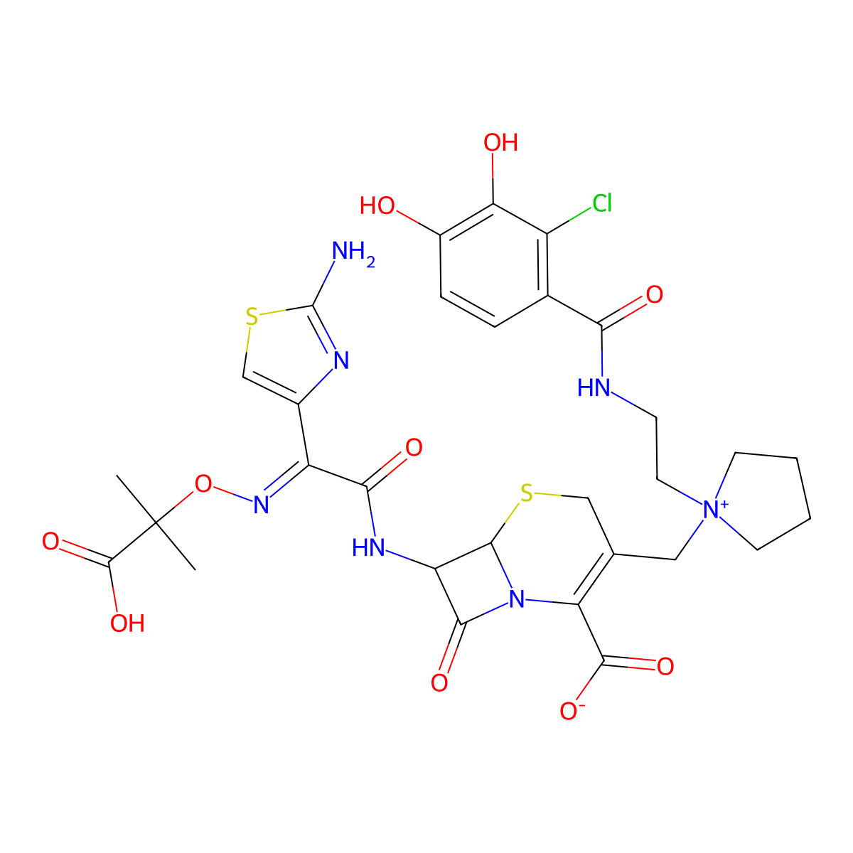 Cefiderocol molecular structure, CAS 1225208-94-5