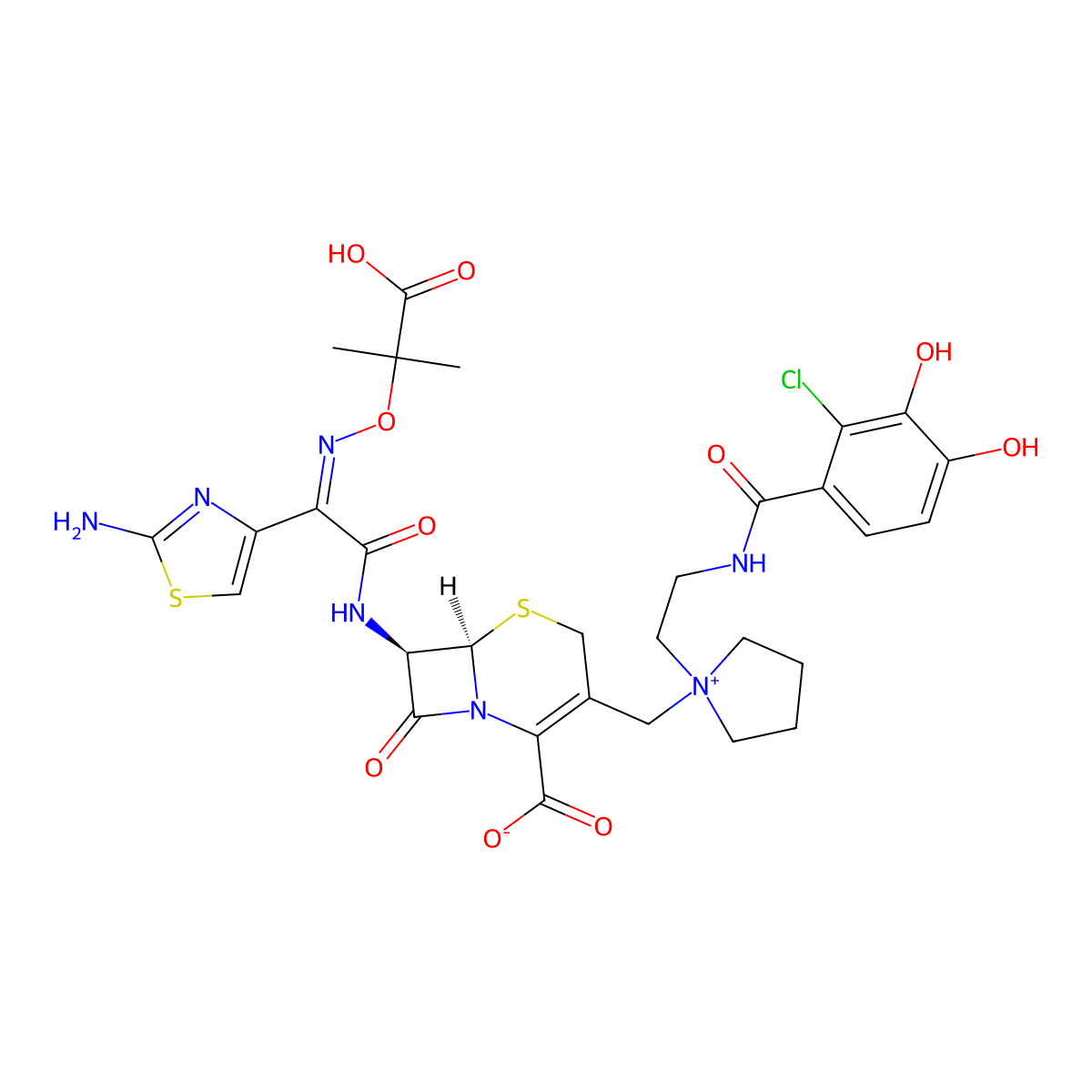 Cefiderocol molecular structure, CAS 1225208-94-5