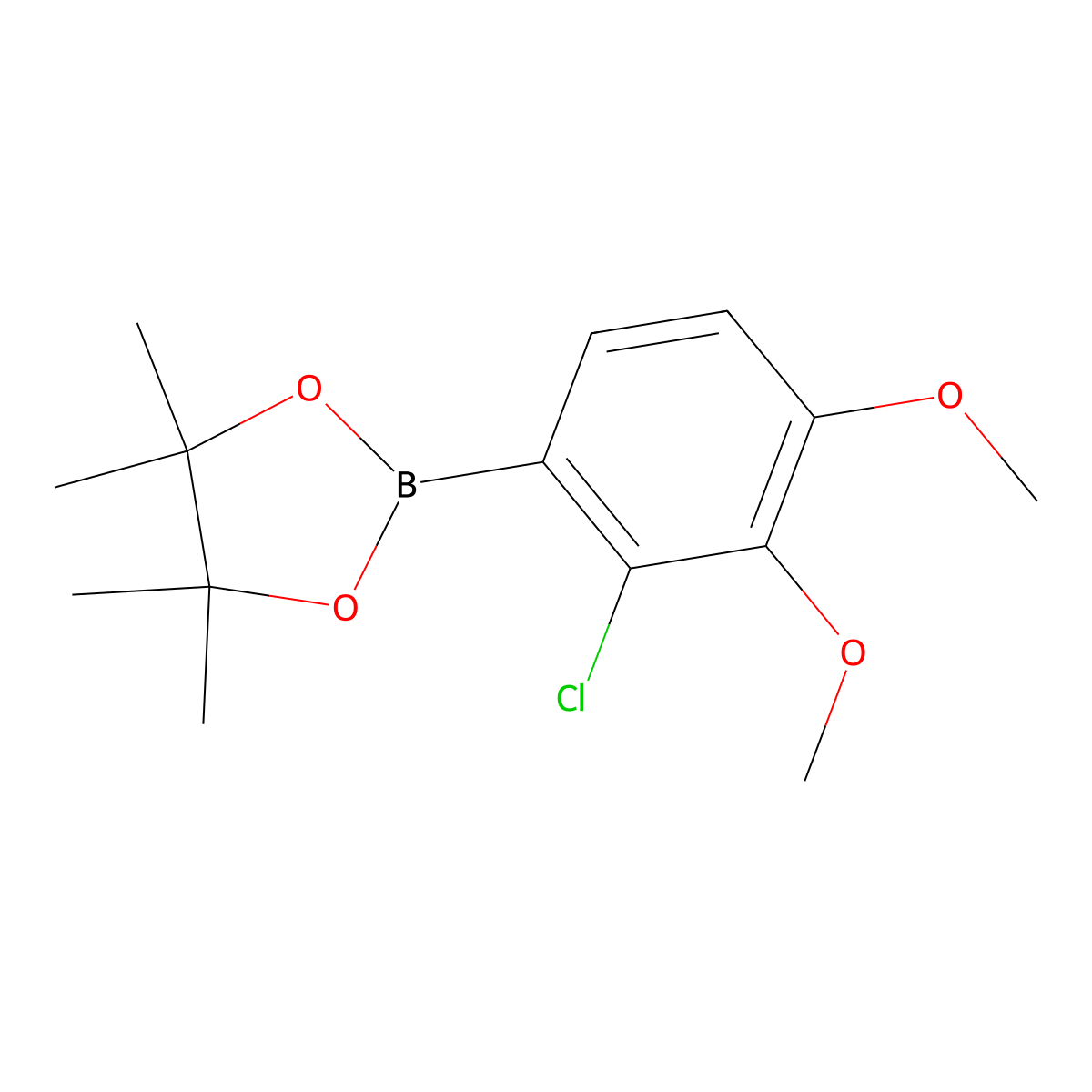 2-(2-Chloro-3,4-dimethoxyphenyl)-4,4,5,5-tetramethyl-1,3,2-dioxaborolane molecular structure, CAS 1225209-74-4