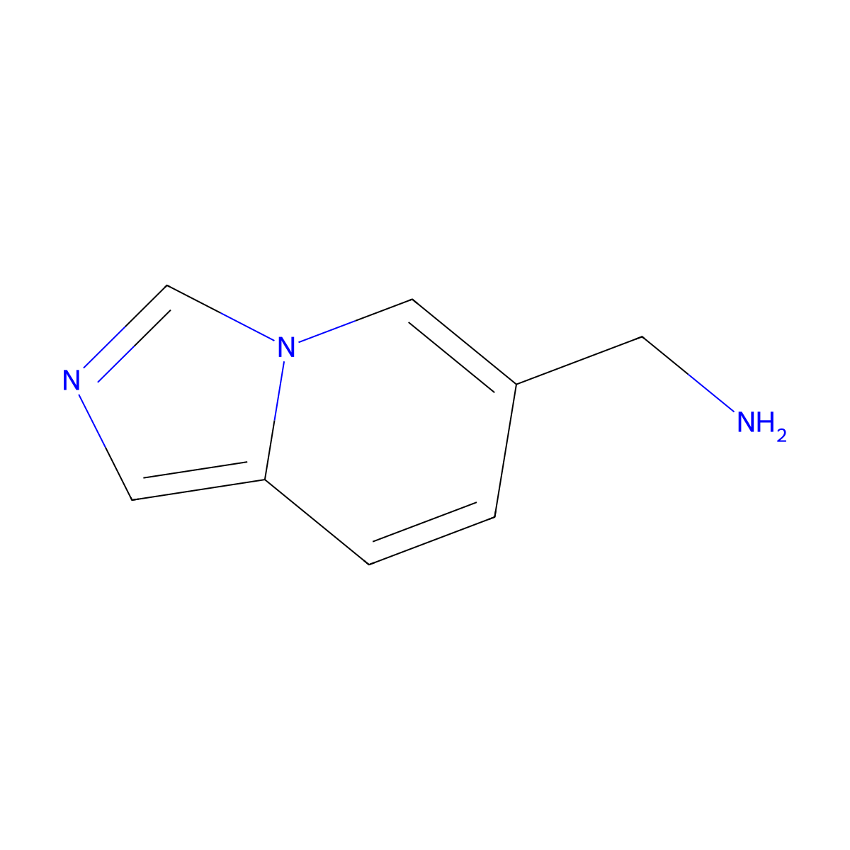 1-{Imidazo[1,5-a]pyridin-6-yl}methanamine molecular structure, CAS 1225209-81-3