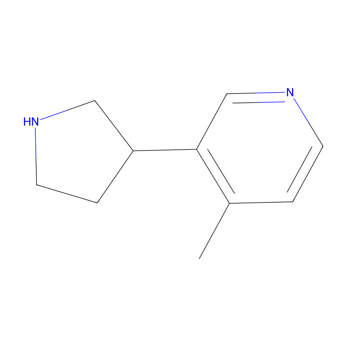 4-Methyl-3-(pyrrolidin-3-yl)pyridine molecular structure, CAS 1225218-28-9