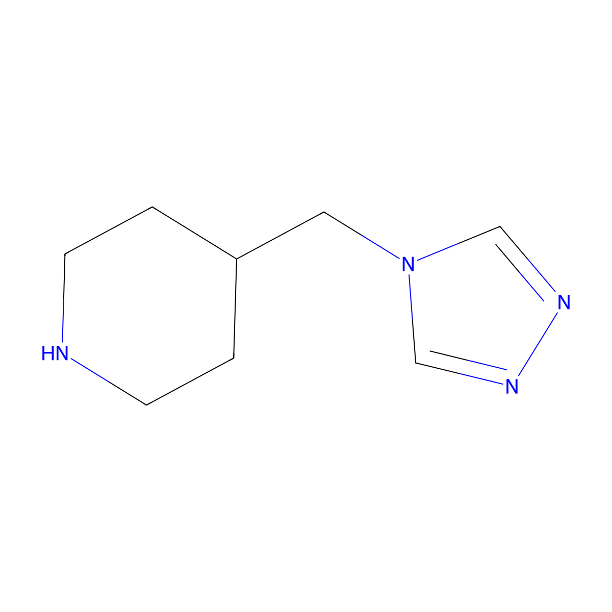 4-[(4H-1,2,4-Triazol-4-yl)methyl]piperidine molecular structure, CAS 1225218-71-2