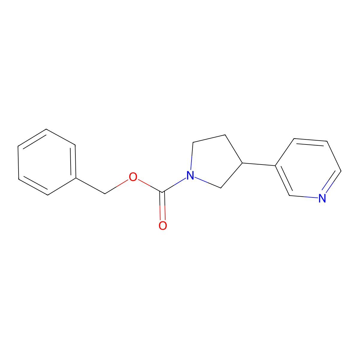 Benzyl 3-(pyridin-3-yl)pyrrolidine-1-carboxylate molecular structure, CAS 1225218-97-2