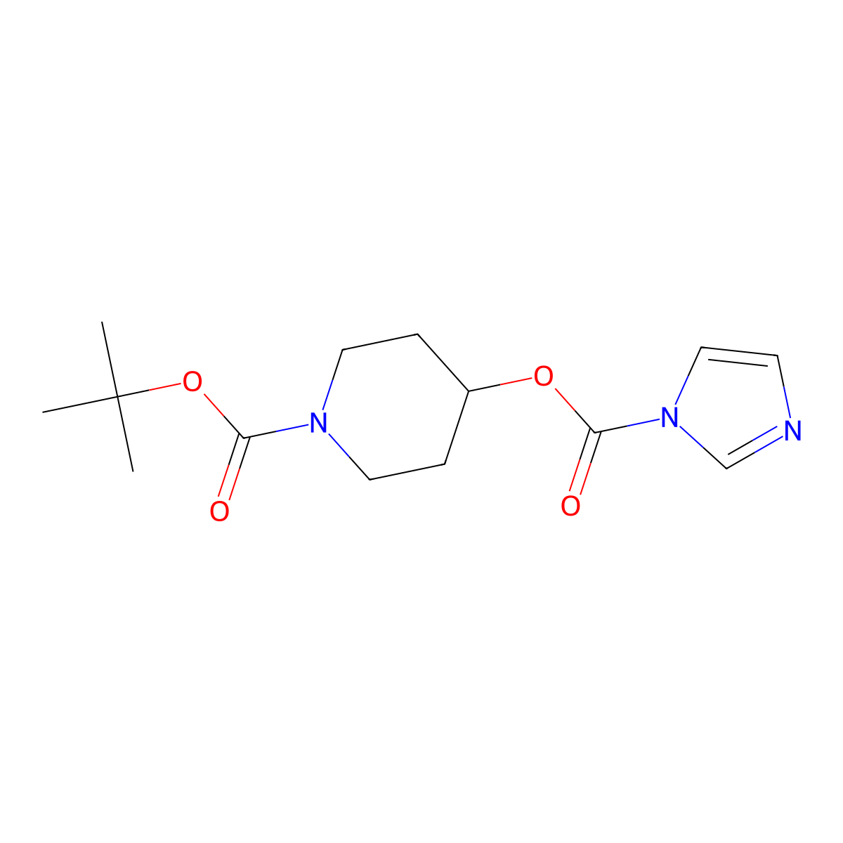 tert-Butyl 4-((1H-imidazole-1-carbonyl)oxy)piperidine-1-carboxylate molecular structure, CAS 1225223-05-1