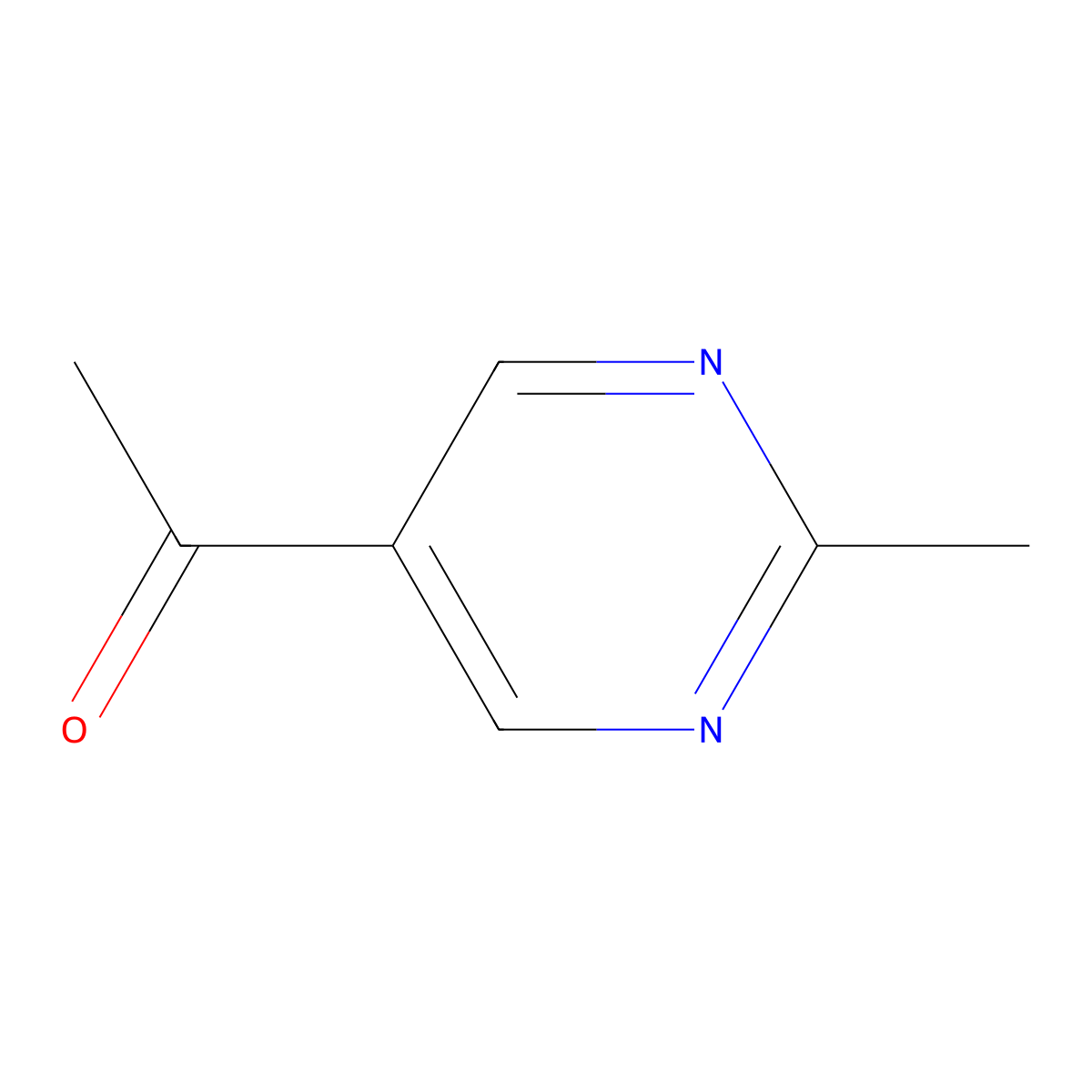 1-(2-Methylpyrimidin-5-yl)ethan-1-one molecular structure, CAS 1225223-42-6