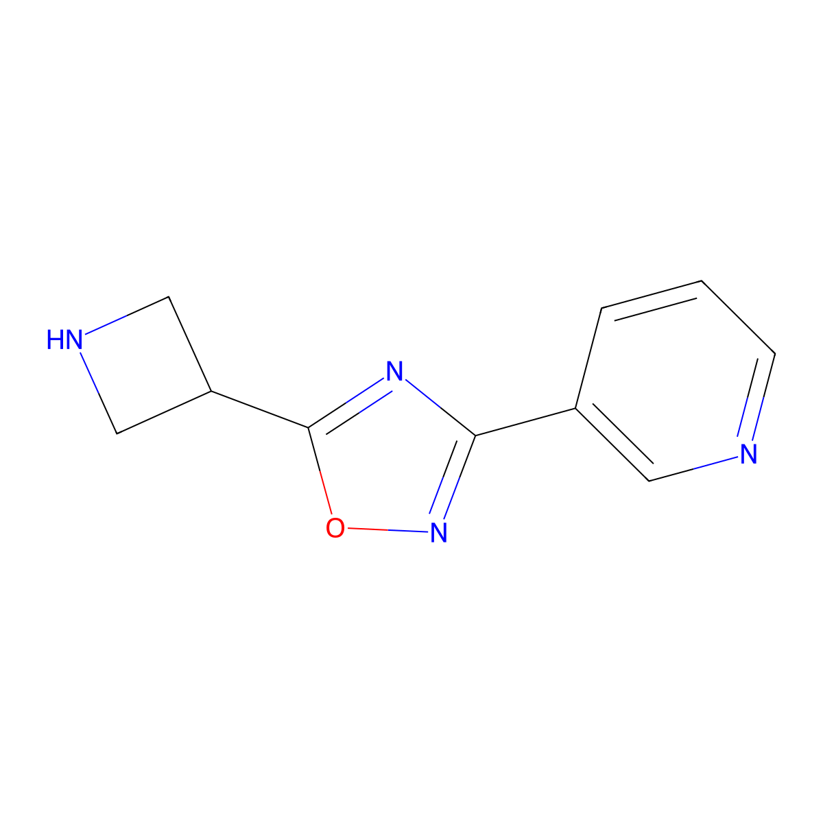 3-[5-(Azetidin-3-yl)-1,2,4-oxadiazol-3-yl]pyridine molecular structure, CAS 1225227-24-6