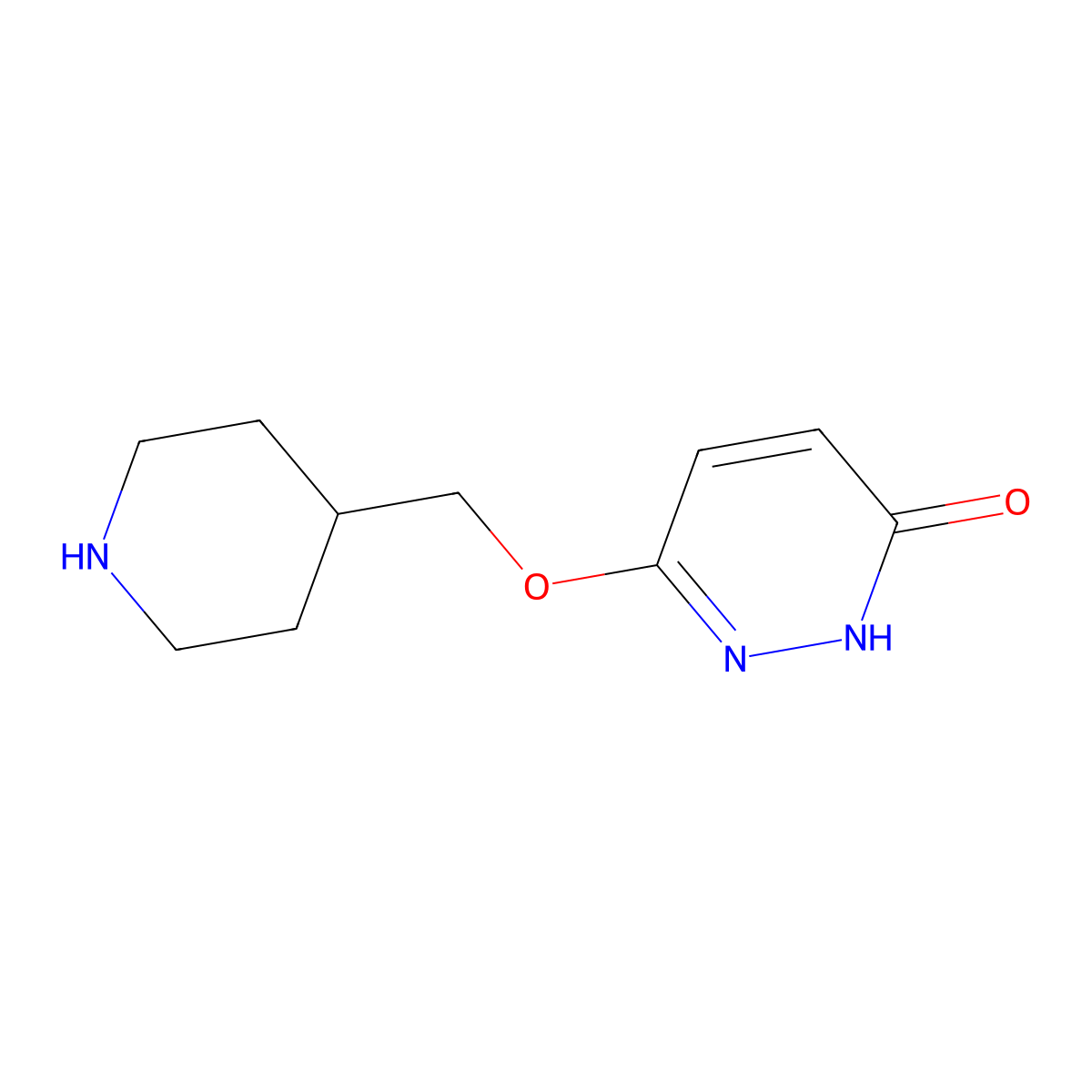 6-[(Piperidin-4-yl)methoxy]-2,3-dihydropyridazin-3-one molecular structure, CAS 1225227-27-9