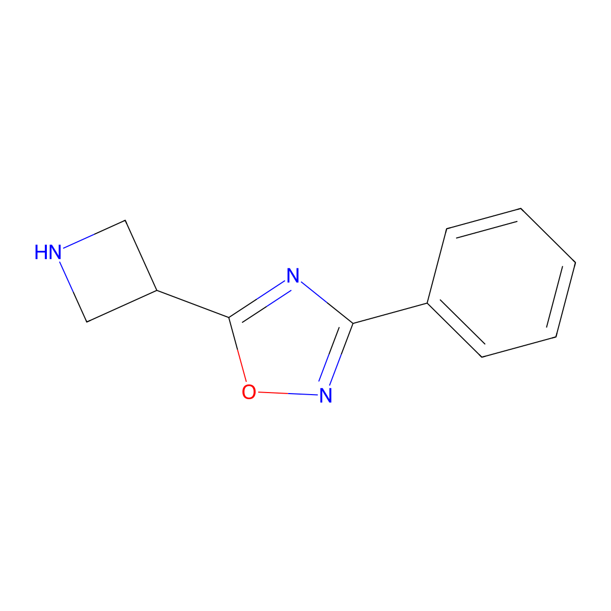 5-(Azetidin-3-yl)-3-phenyl-1,2,4-oxadiazole molecular structure, CAS 1225227-31-5