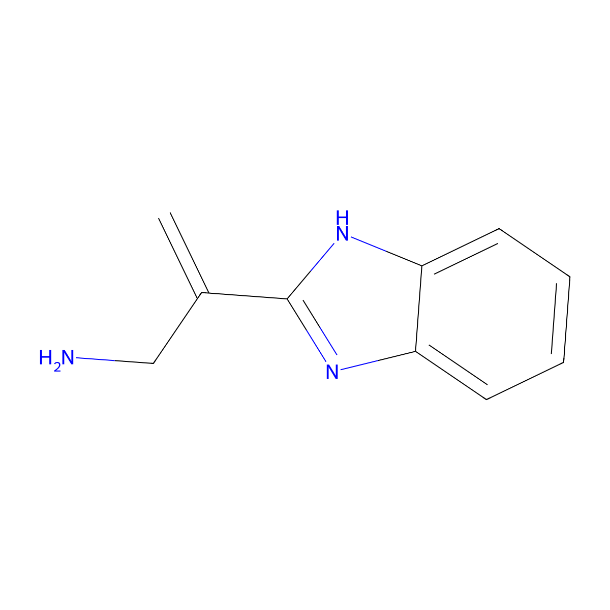 2-(1H-1,3-benzodiazol-2-yl)prop-2-en-1-amine molecular structure, CAS 1225227-34-8