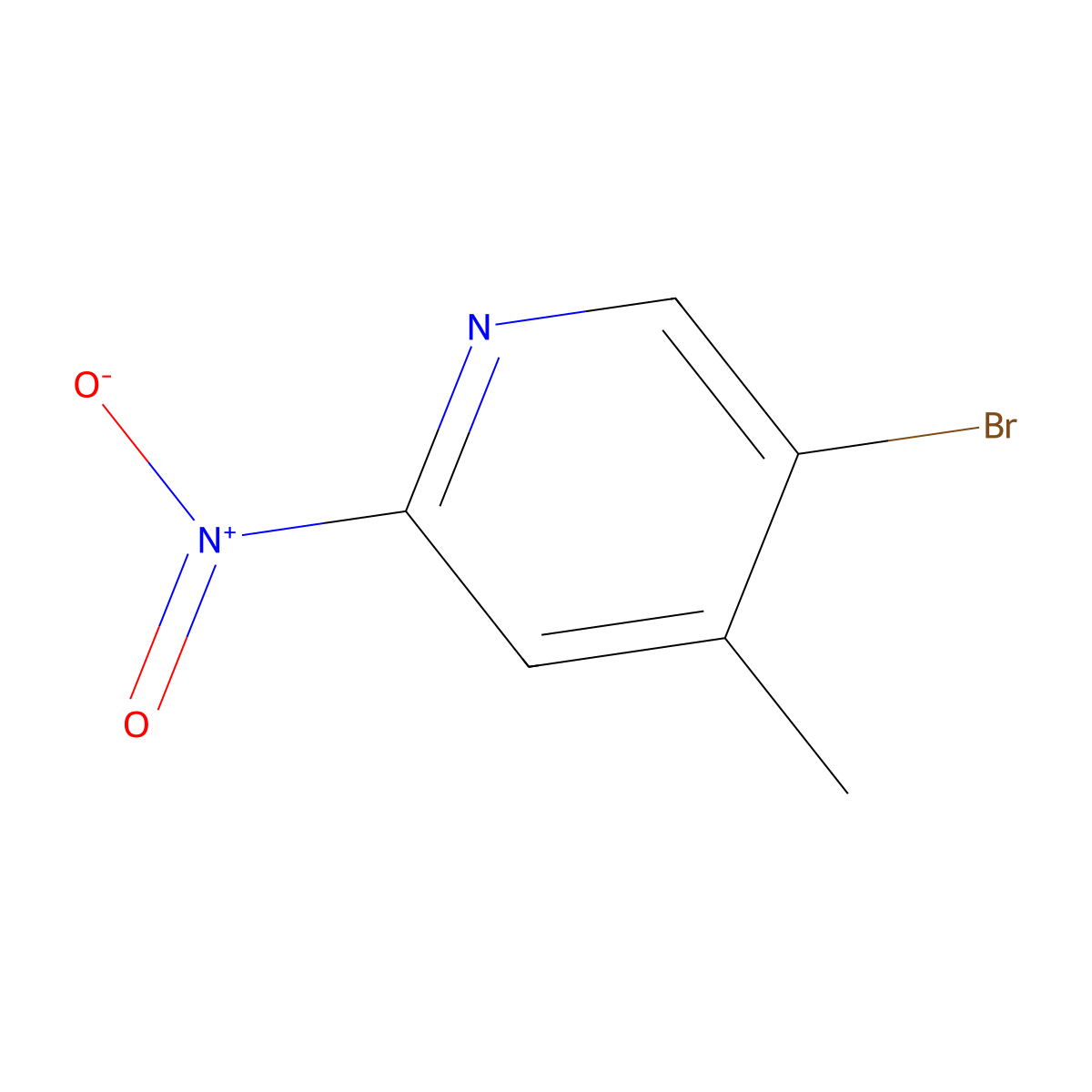 5-Bromo-4-methyl-2-nitropyridine molecular structure, CAS 1225278-70-5
