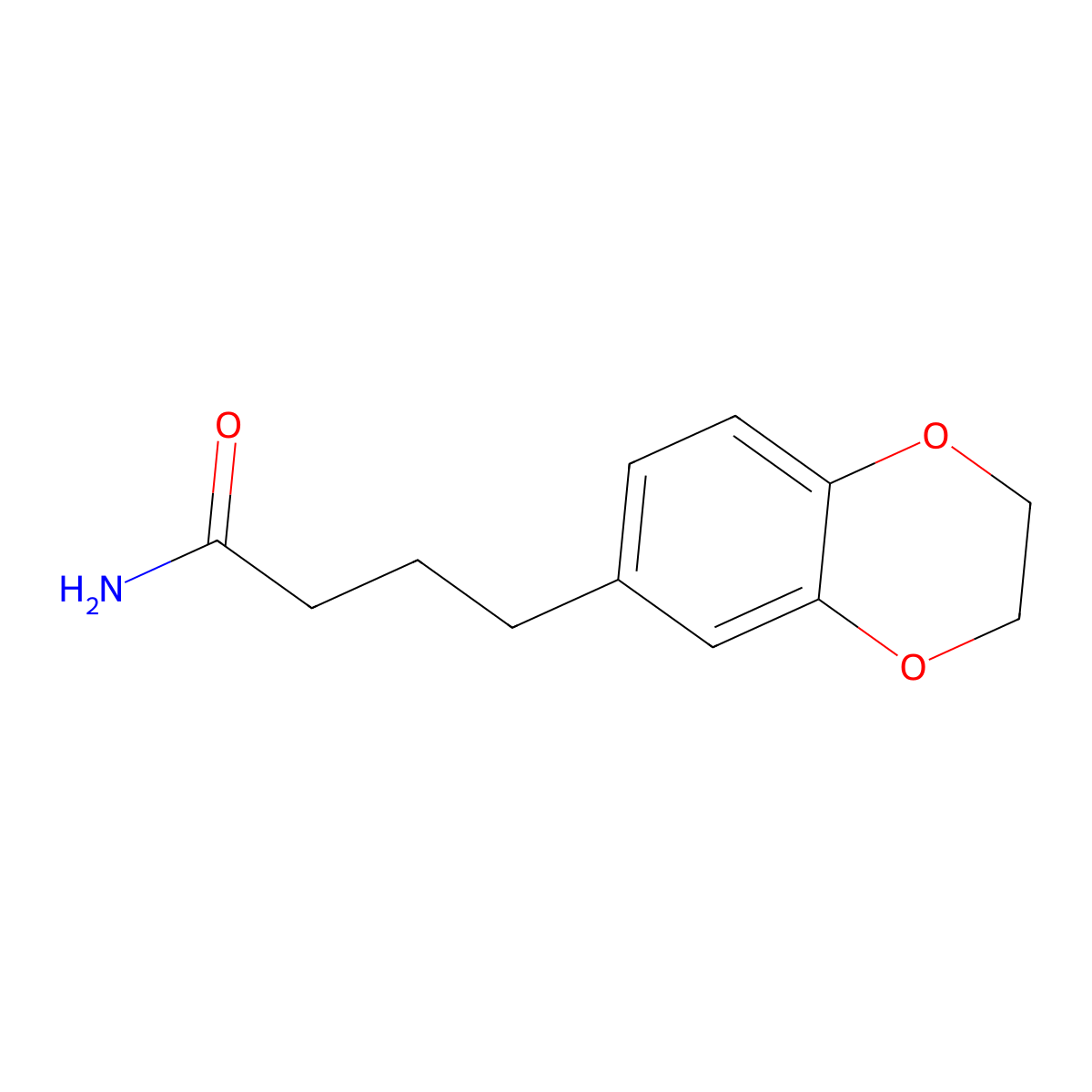4-(2,3-Dihydro-1,4-benzodioxin-6-yl)butanamide molecular structure, CAS 1225286-95-2