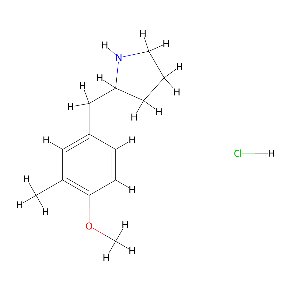 2-[(4-Methoxy-3-methylphenyl)methyl]pyrrolidine hydrochloride molecular structure, CAS 1225287-30-8