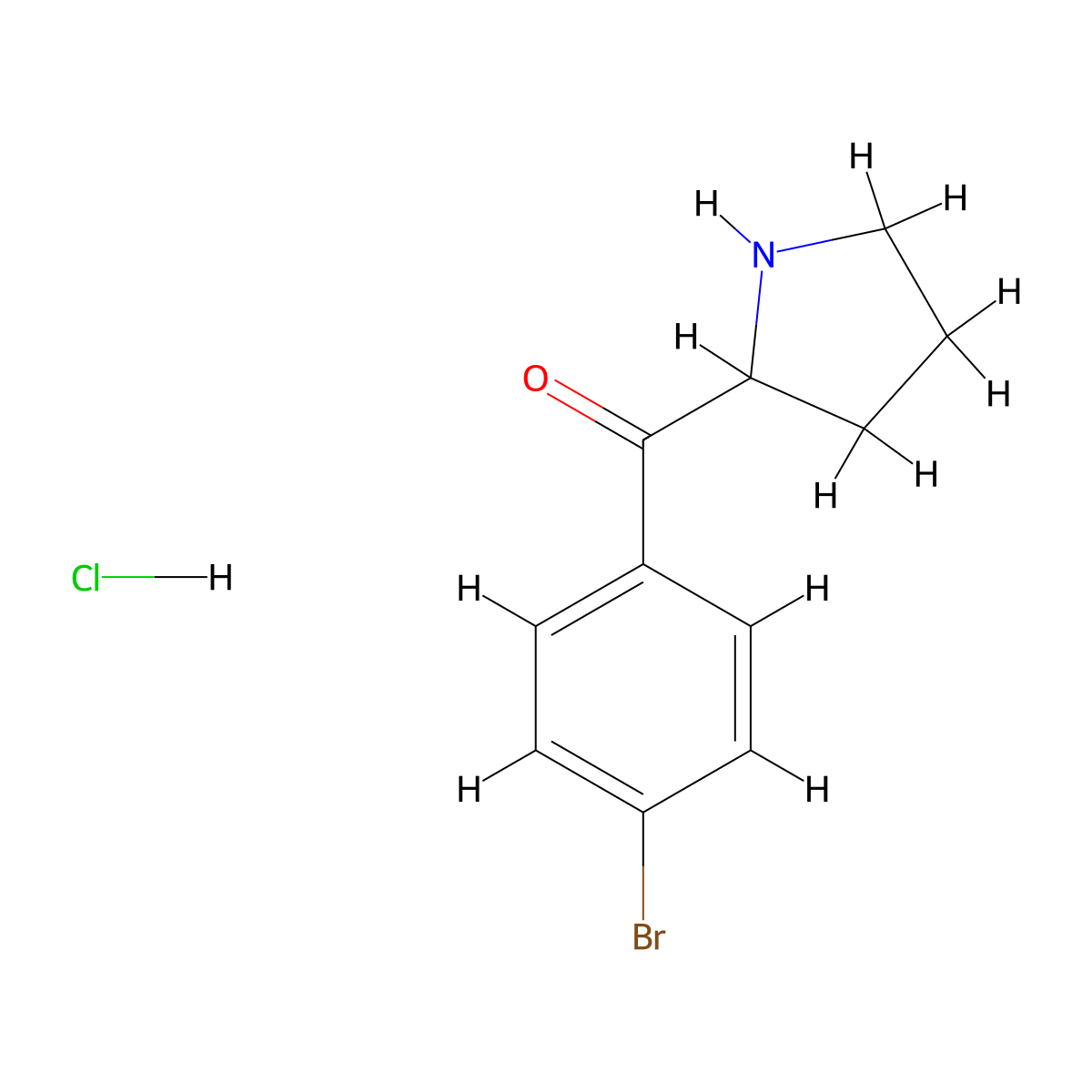 2-(4-Bromobenzoyl)pyrrolidine hydrochloride molecular structure, CAS 1225291-08-6