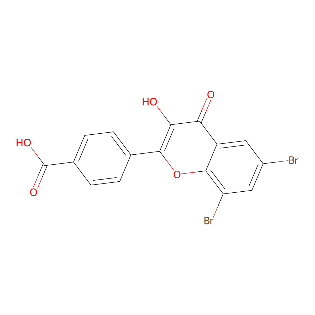 4-(6,8-Dibromo-3-Hydroxy-4-Oxo-4h-Chromen-2-Yl)benzoic Acid molecular structure, CAS 1225291-21-3