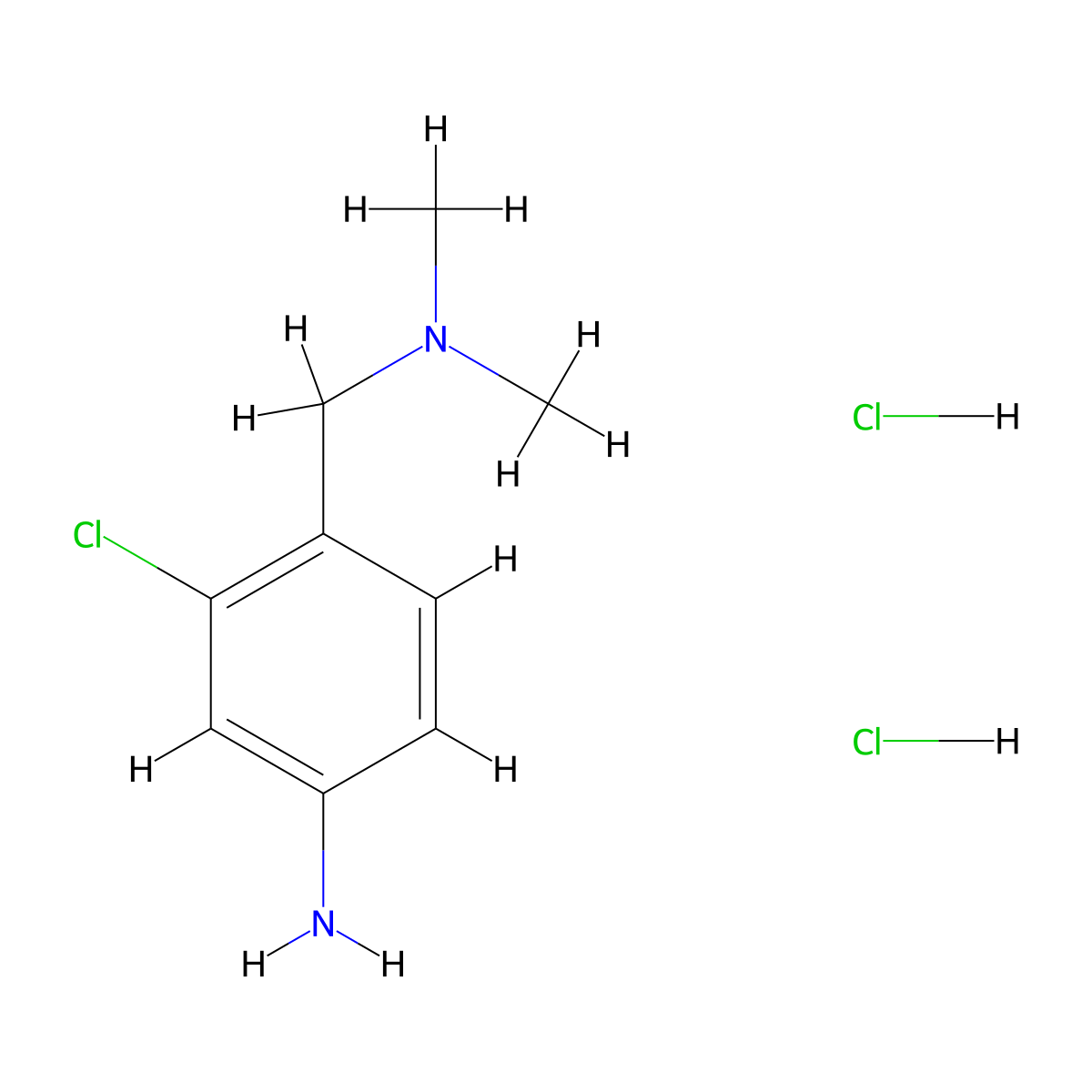 3-Chloro-4-[(dimethylamino)methyl]aniline dihydrochloride molecular structure, CAS 1225331-86-1