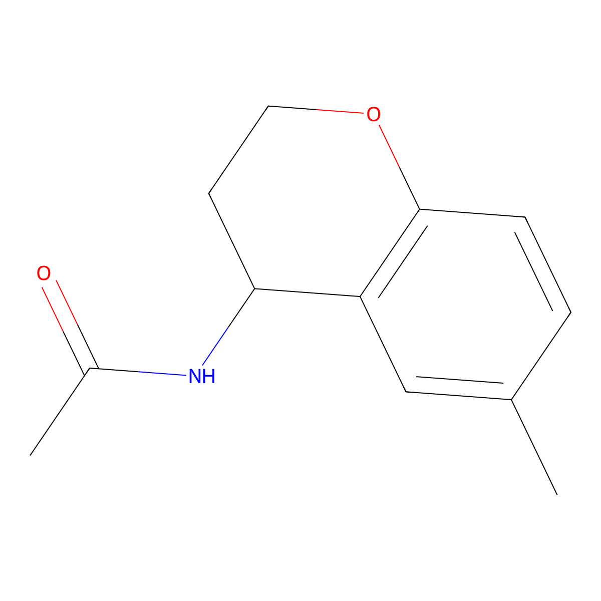 N-(6-methyl-3,4-dihydro-2H-chromen-4-yl)acetamide molecular structure, CAS 1225335-28-3