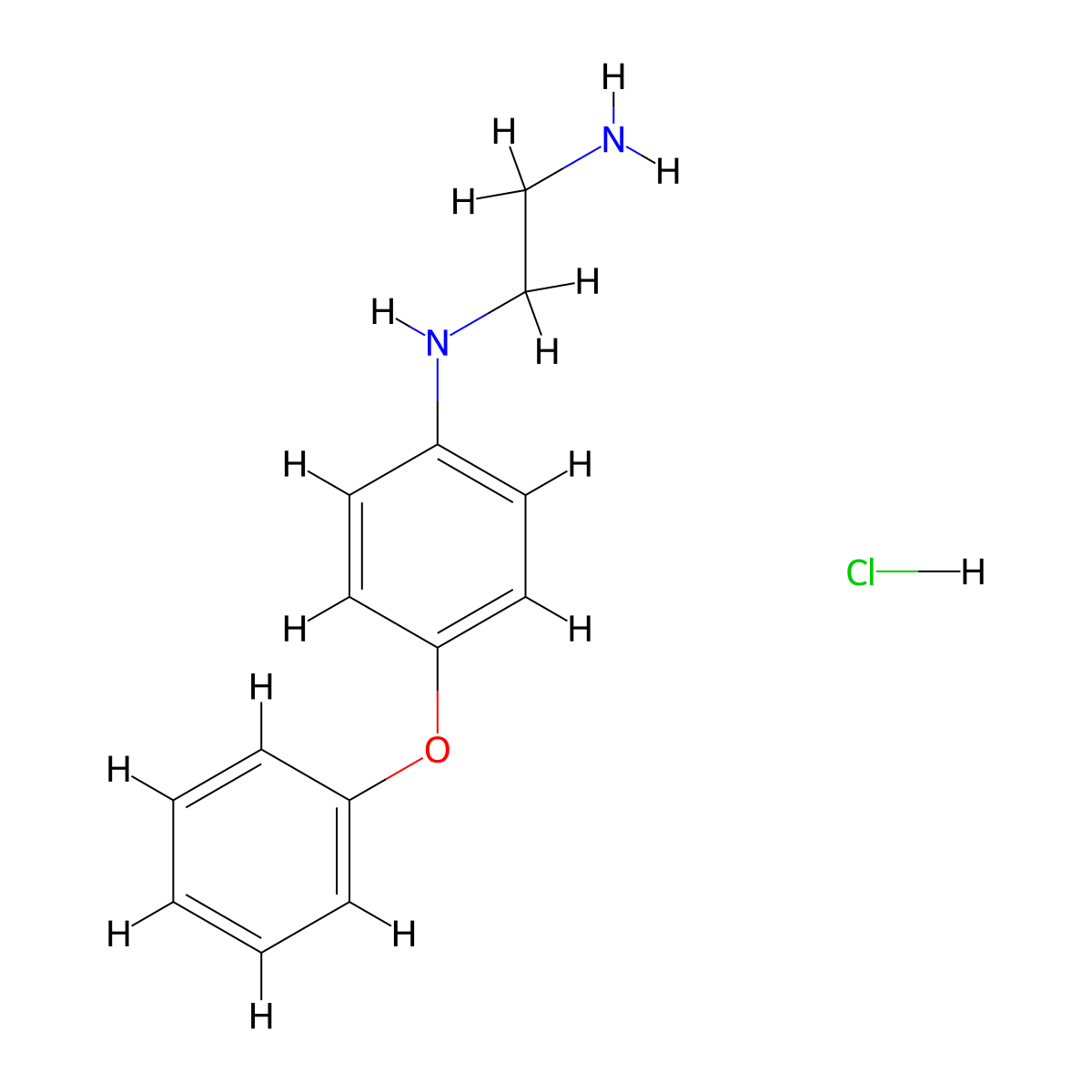 N1-(4-Phenoxyphenyl)ethane-1,2-diamine hydrochloride molecular structure, CAS 1225338-02-2