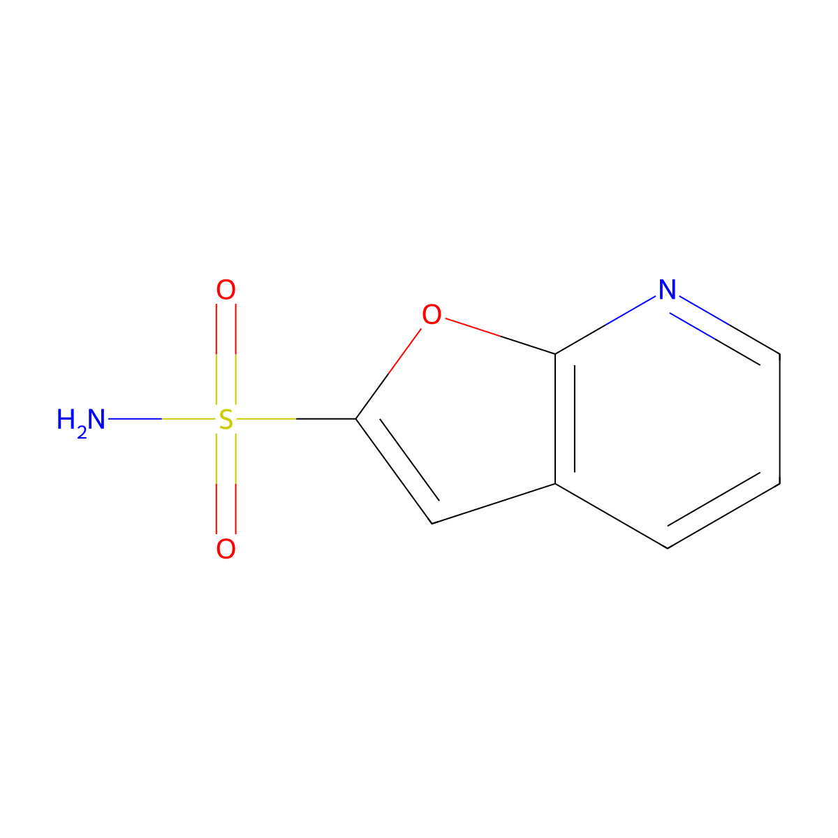 Furo[2,3-b]pyridine-2-sulfonamide molecular structure, CAS 122534-86-5