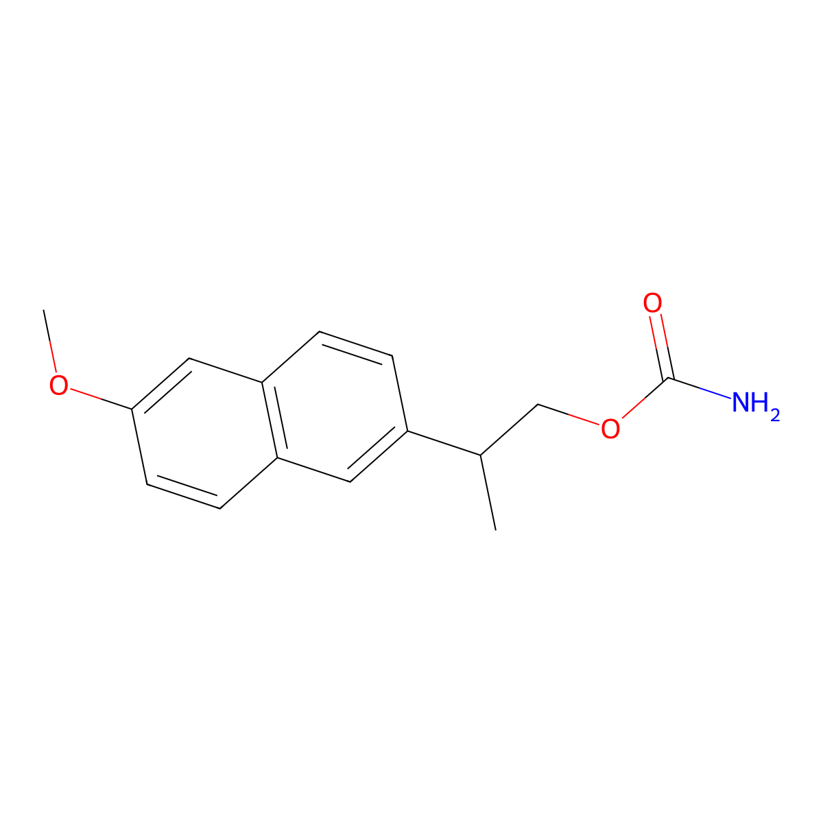 (S)-2-(6-Methoxynaphthalen-2-yl)propyl carbamate molecular structure, CAS 1225346-66-6