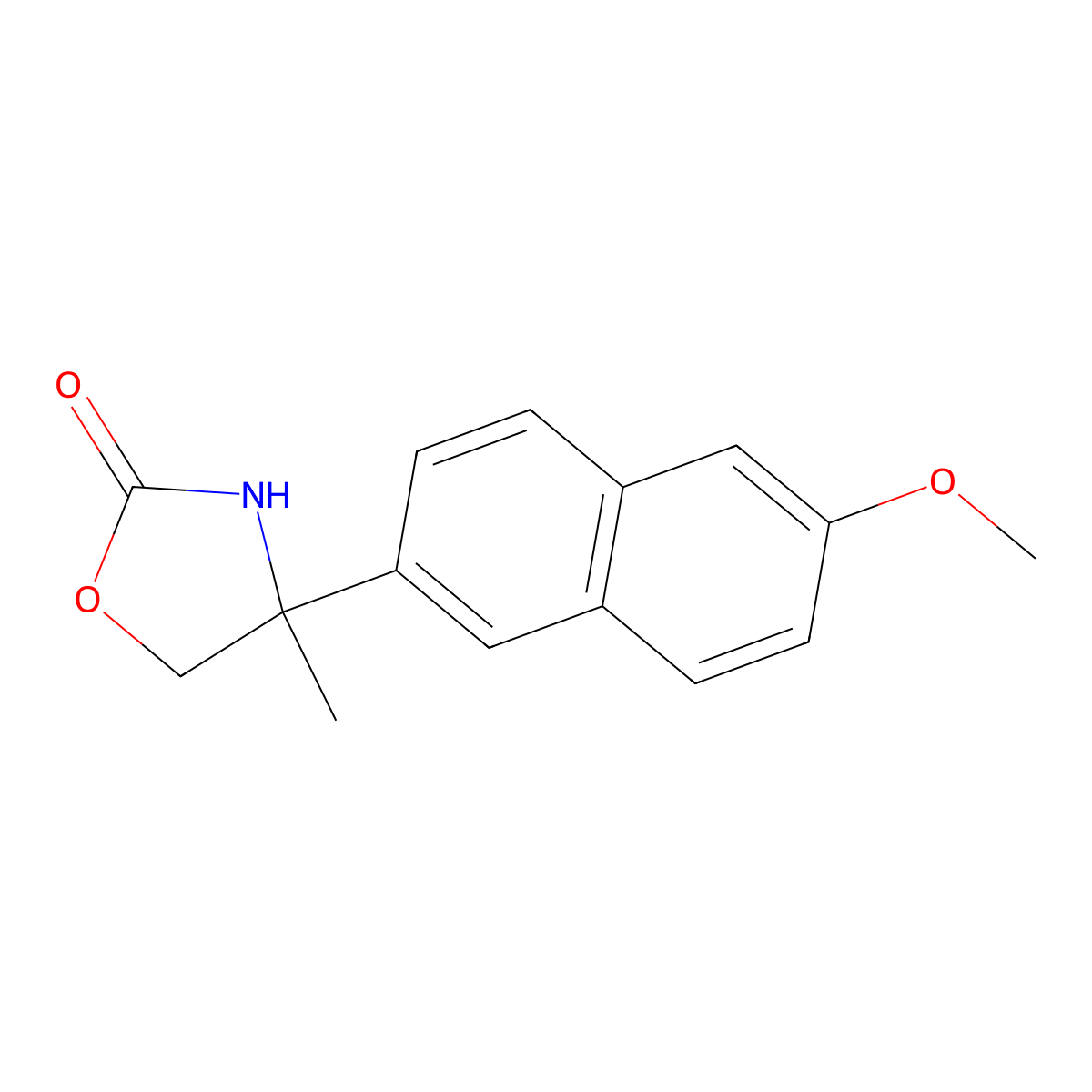 (R)-4-(6-Methoxynaphthalen-2-yl)-4-methyloxazolidin-2-one molecular structure, CAS 1225346-70-2