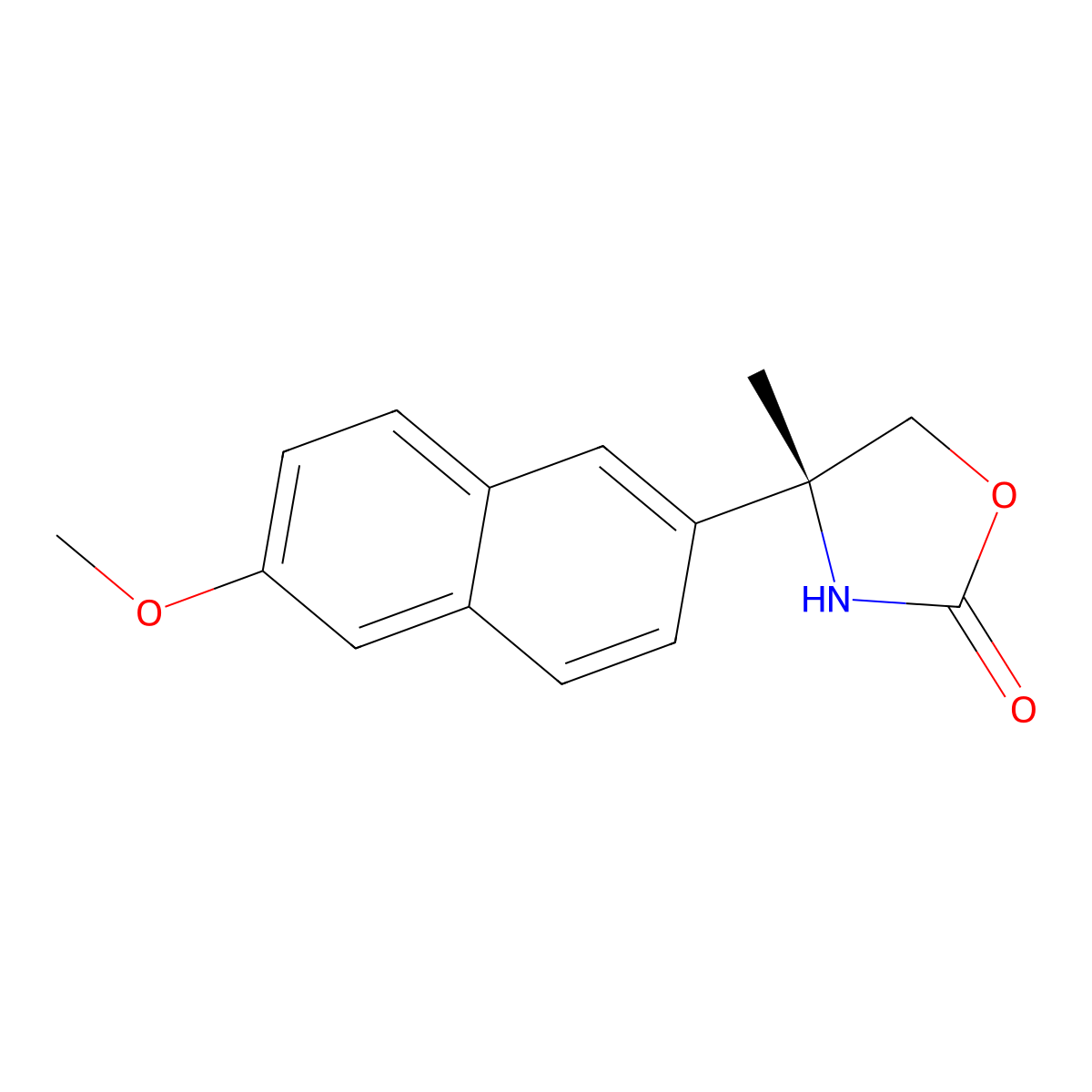 (R)-4-(6-Methoxynaphthalen-2-yl)-4-methyloxazolidin-2-one molecular structure, CAS 1225346-70-2