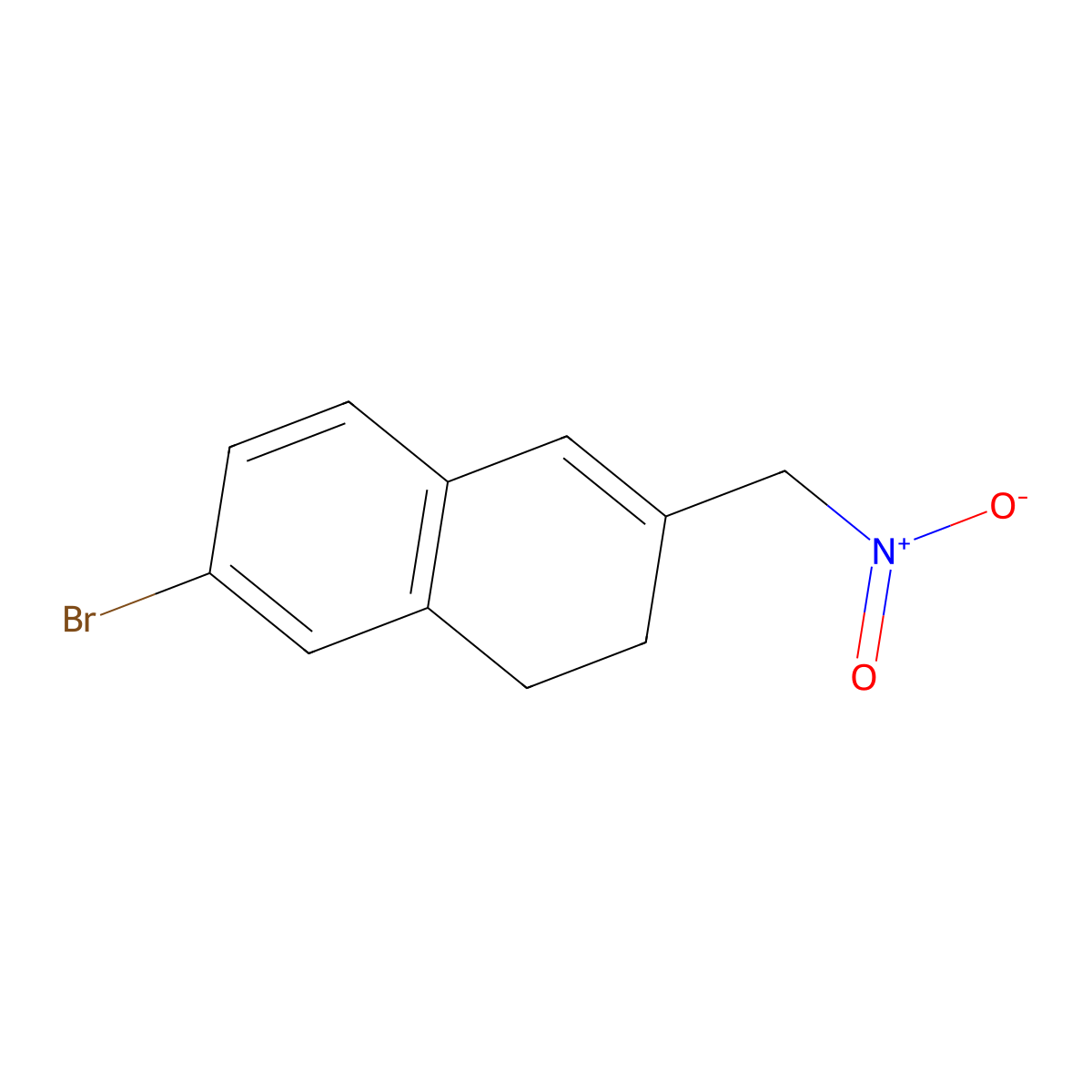 7-Bromo-3-(nitromethyl)-1,2-dihydronaphthalene molecular structure, CAS 1225347-00-1