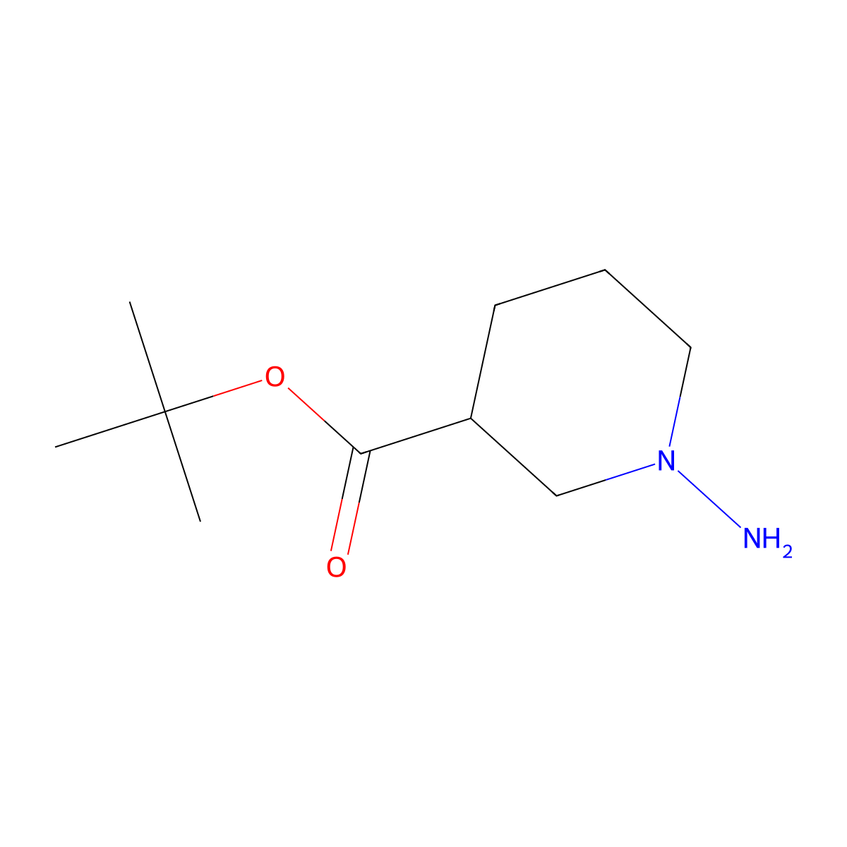 (S)-tert-Butyl 1-aminopiperidine-3-carboxylate molecular structure, CAS 1225349-89-2
