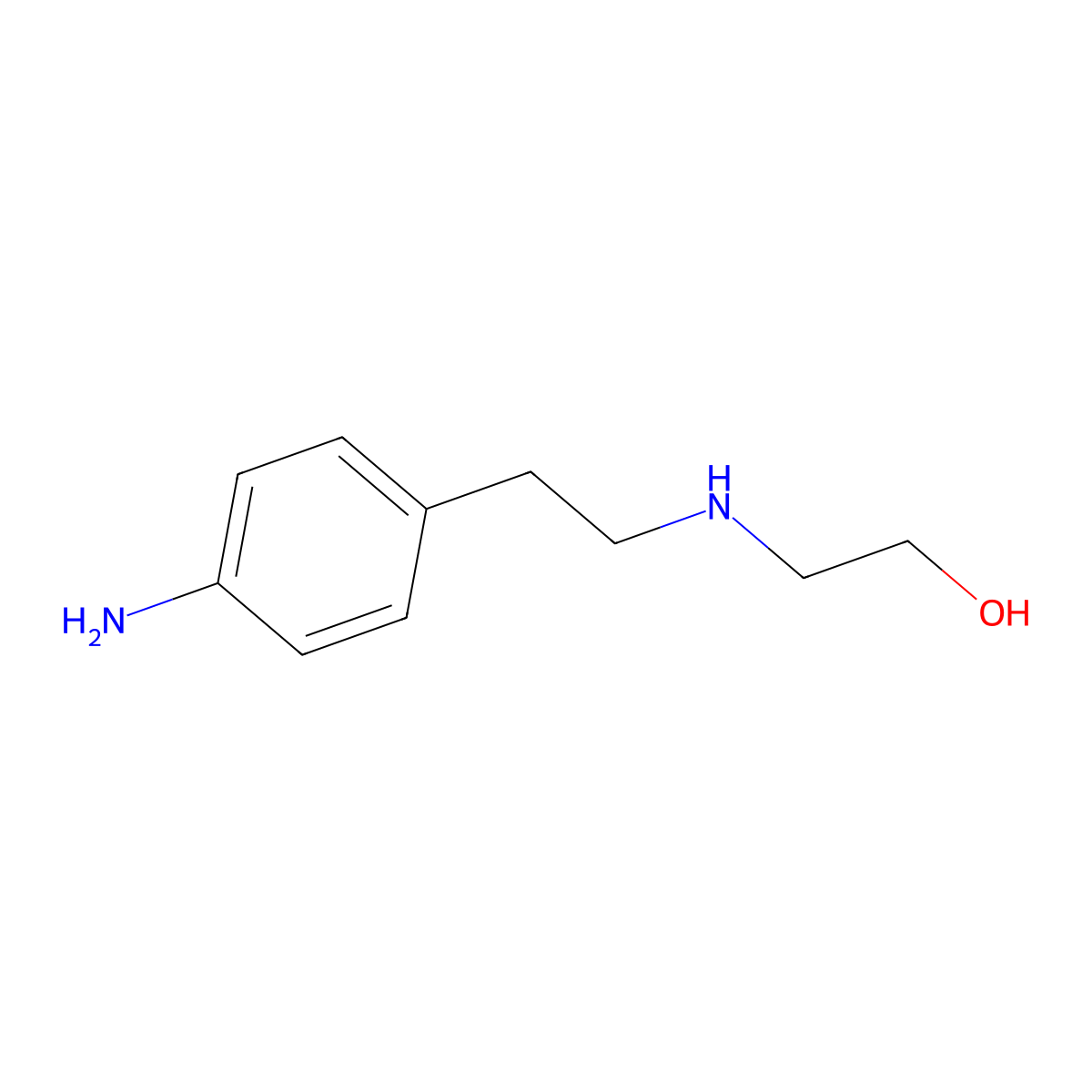 2-{[2-(4-Aminophenyl)ethyl]amino}ethan-1-ol molecular structure, CAS 1225351-20-1