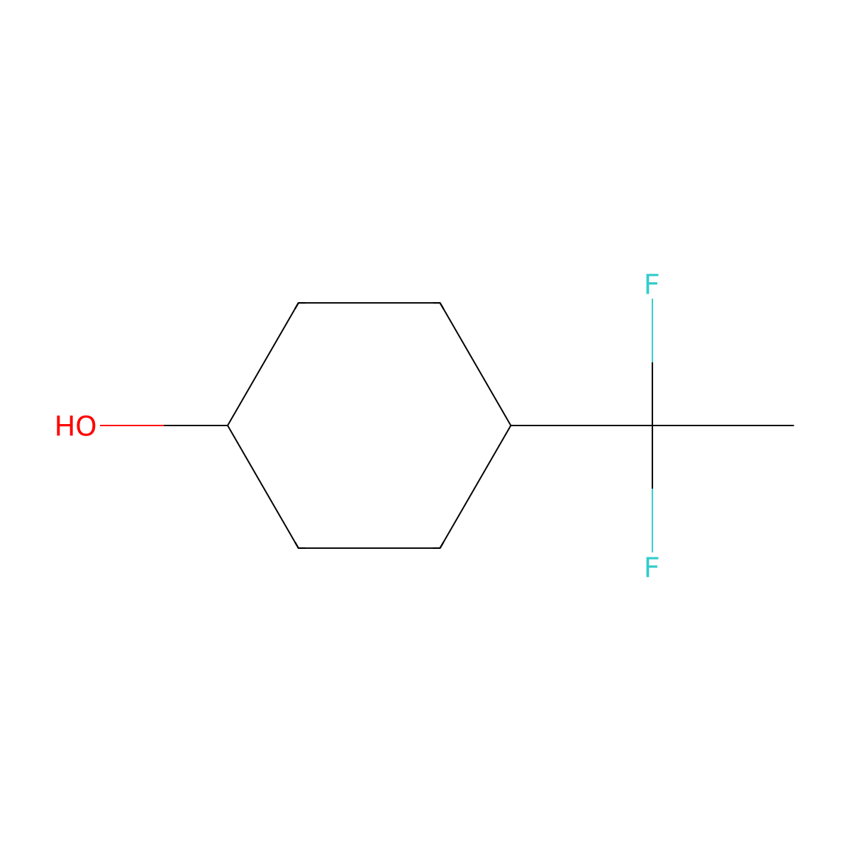 cis-4-(1,1-Difluoroethyl)cyclohexanol molecular structure, CAS 1225358-75-7