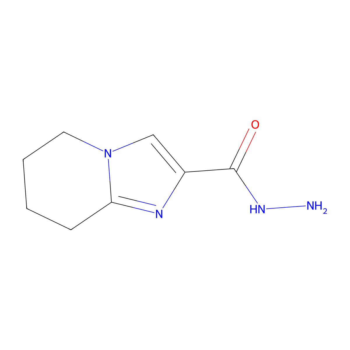 5H,6H,7H,8H-imidazo[1,2-a]pyridine-2-carbohydrazide molecular structure, CAS 1225372-98-4