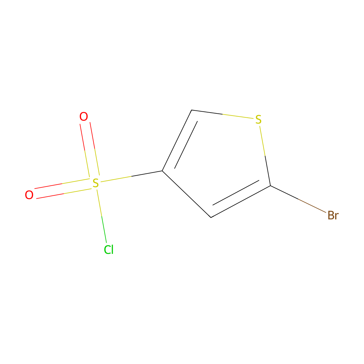 5-Bromothiophene-3-sulfonyl chloride molecular structure, CAS 1225373-59-0