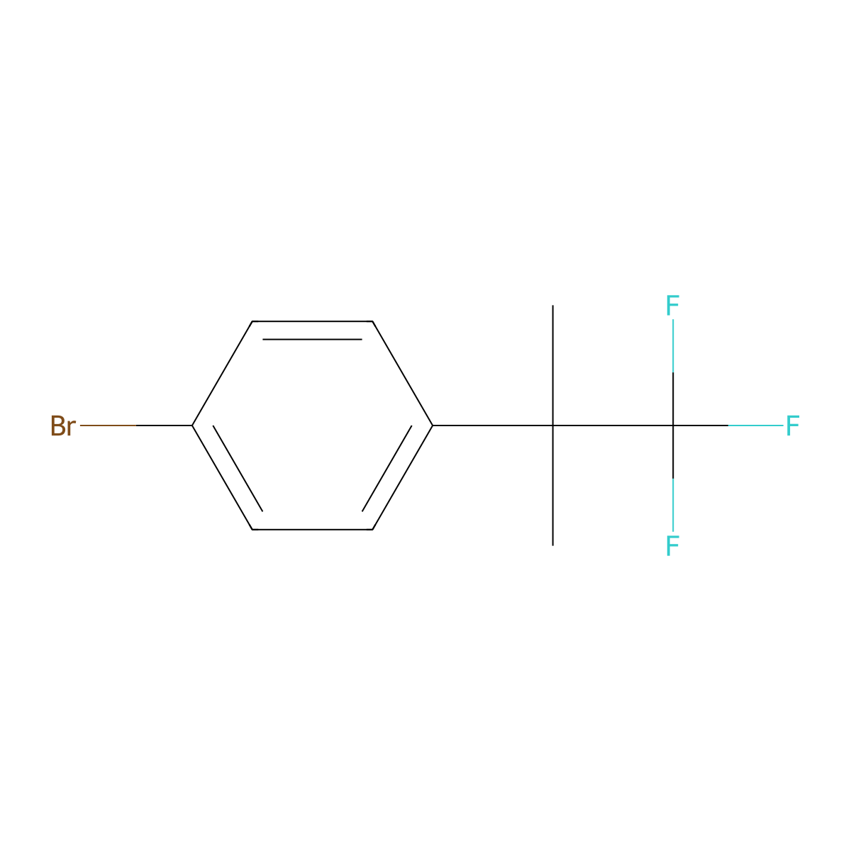 1-Bromo-4-(2,2,2-trifluoro-1,1-dimethylethyl)benzene molecular structure, CAS 1225380-05-1
