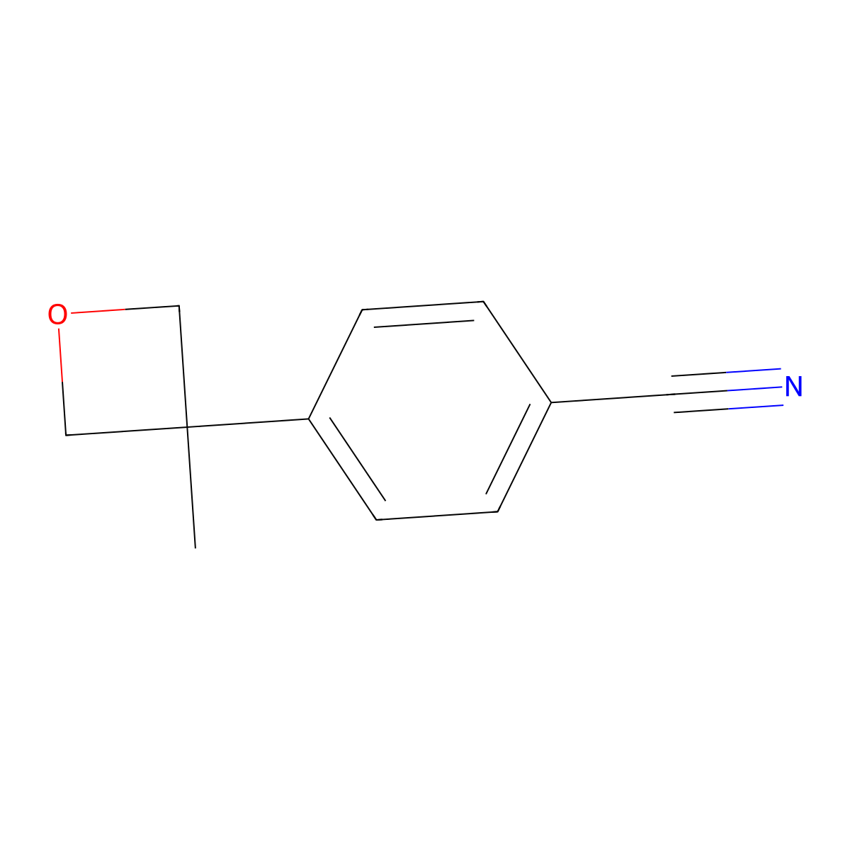 4-(3-Methyloxetan-3-yl)benzonitrile molecular structure, CAS 1225380-13-1