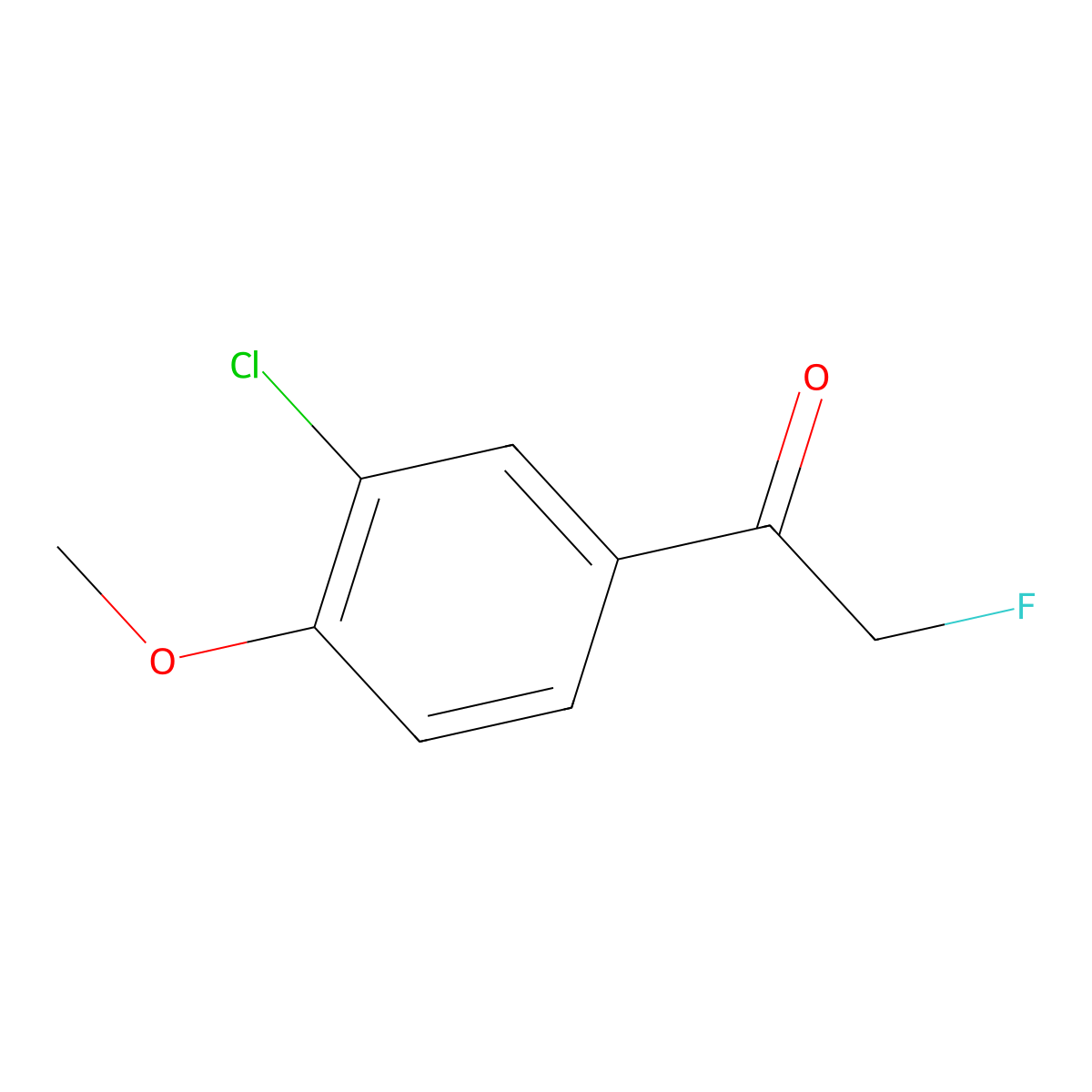 1-(3-Chloro-4-methoxyphenyl)-2-fluoroethanone molecular structure, CAS 1225383-12-9