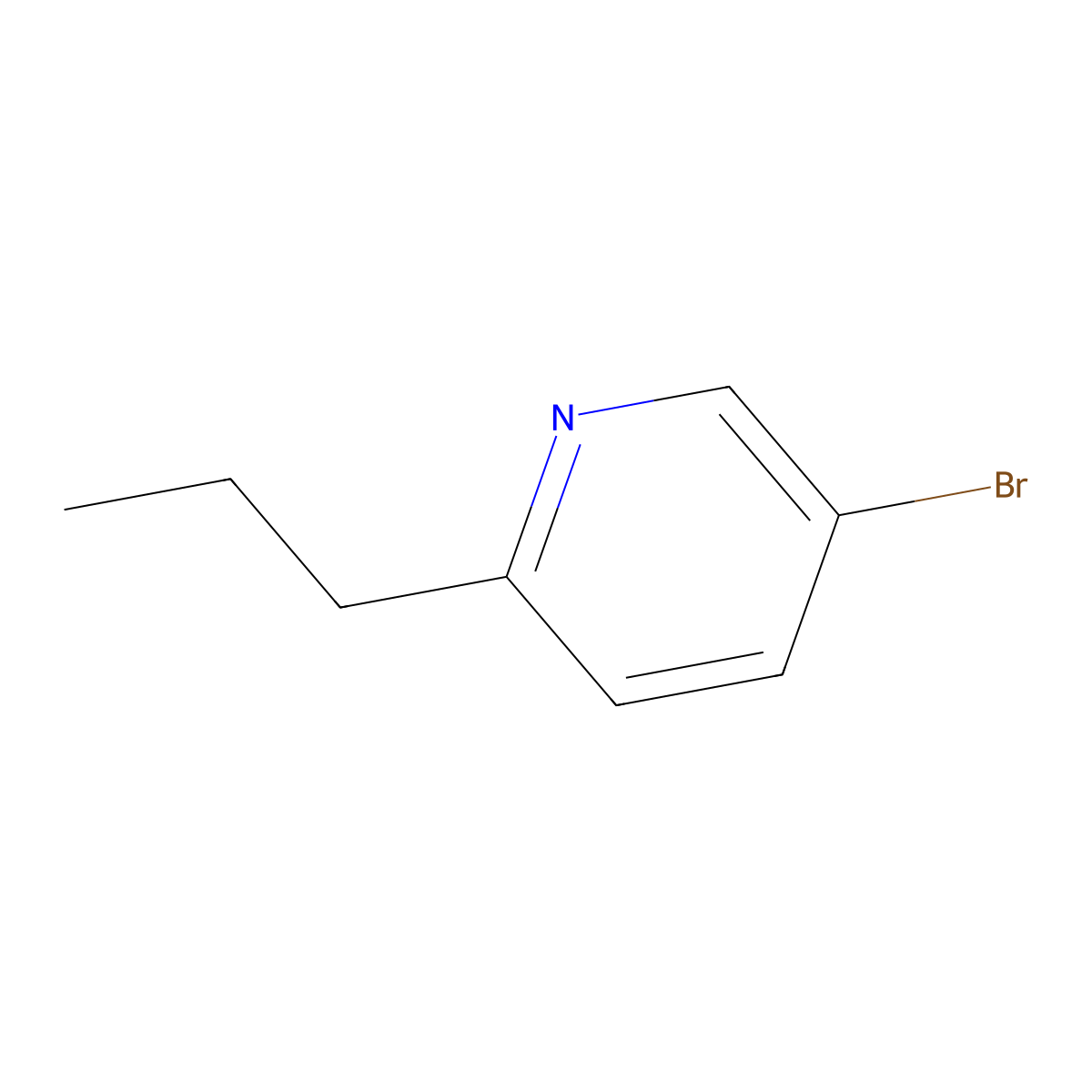 5-Bromo-2-propyl-pyridine molecular structure, CAS 1225434-01-4