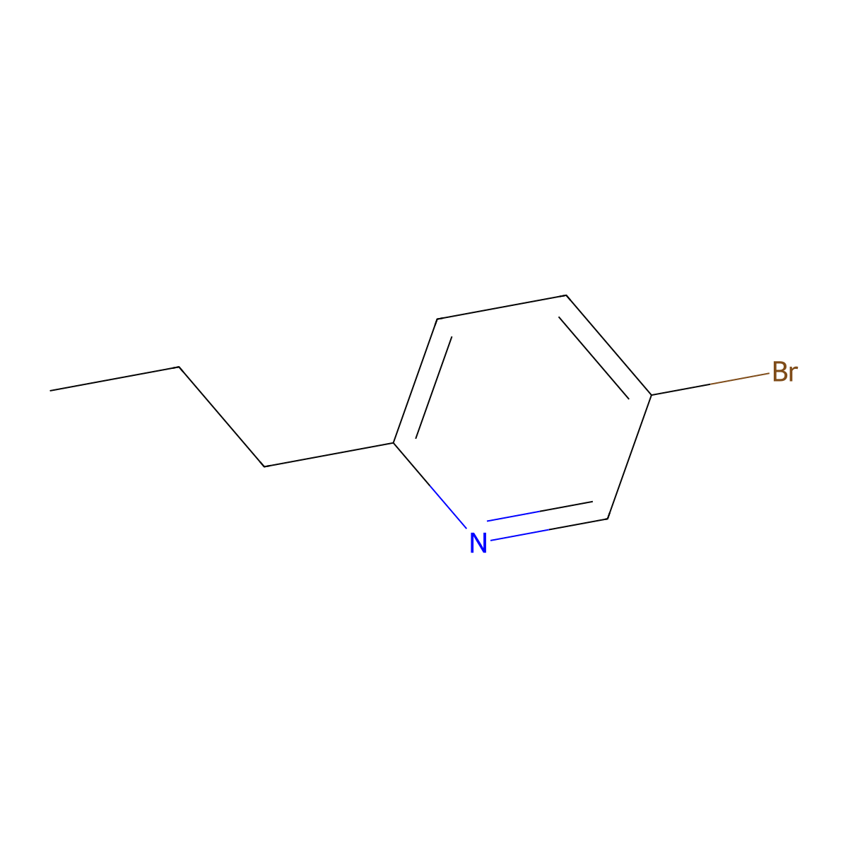 5-Bromo-2-propyl-pyridine molecular structure, CAS 1225434-01-4