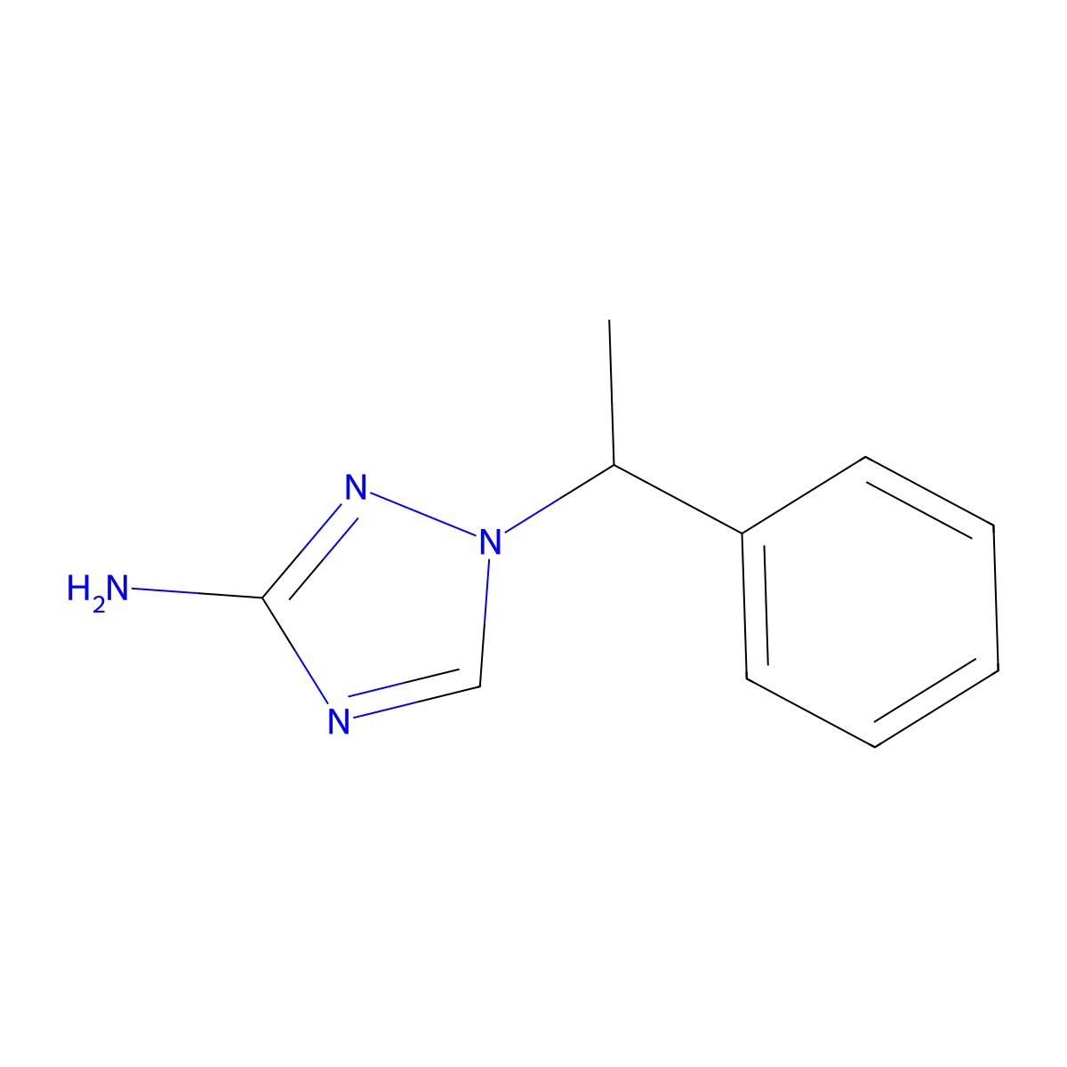 1-(1-Phenylethyl)-1H-1,2,4-triazol-3-amine molecular structure, CAS 1225444-67-6