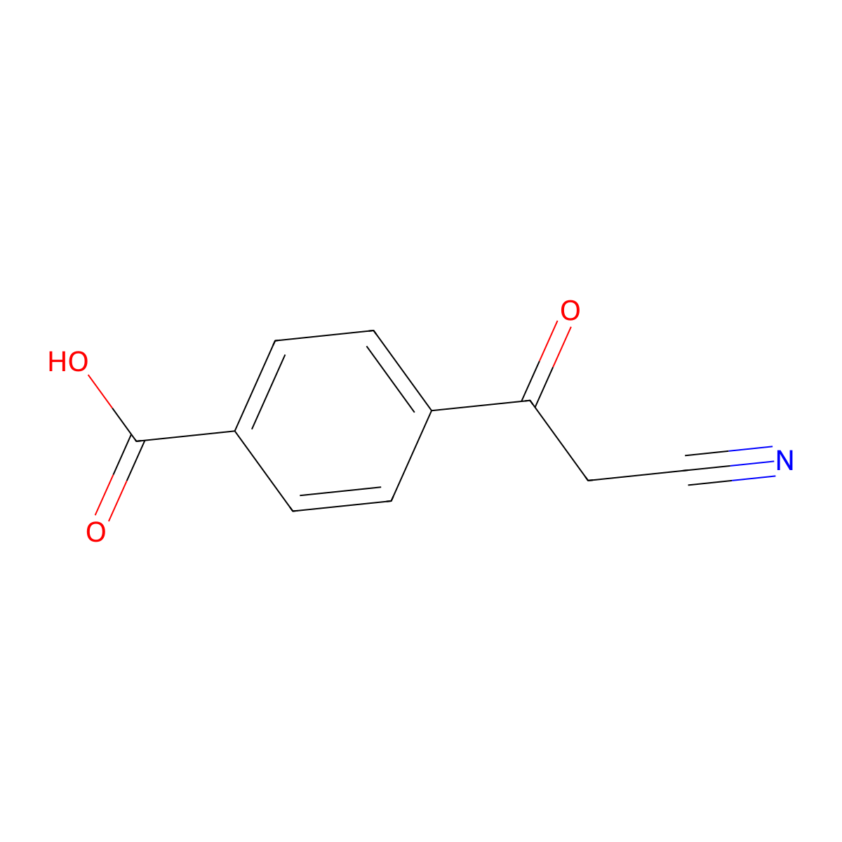 4-(2-cyanoacetyl)benzoic Acid molecular structure, CAS 122545-30-6