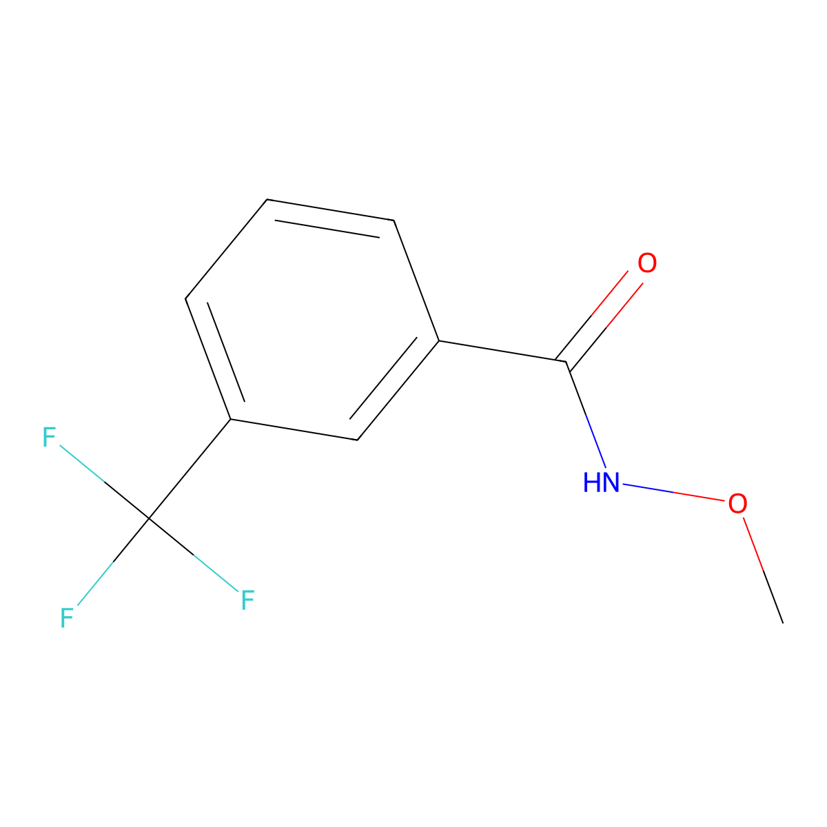 N-methoxy-3-(trifluoromethyl)benzamide molecular structure, CAS 1225463-01-3