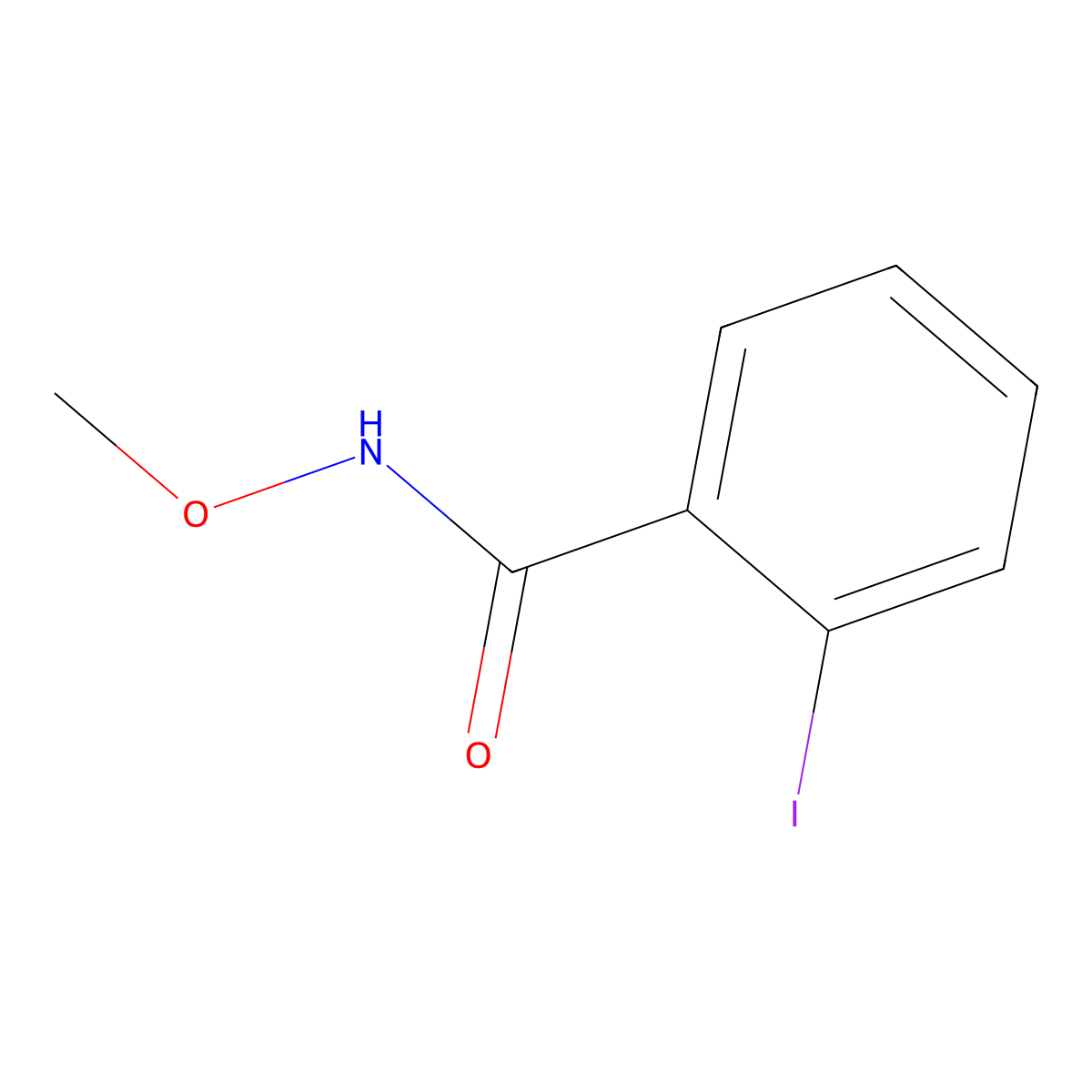 2-iodo-N-methoxybenzamide molecular structure, CAS 1225463-02-4