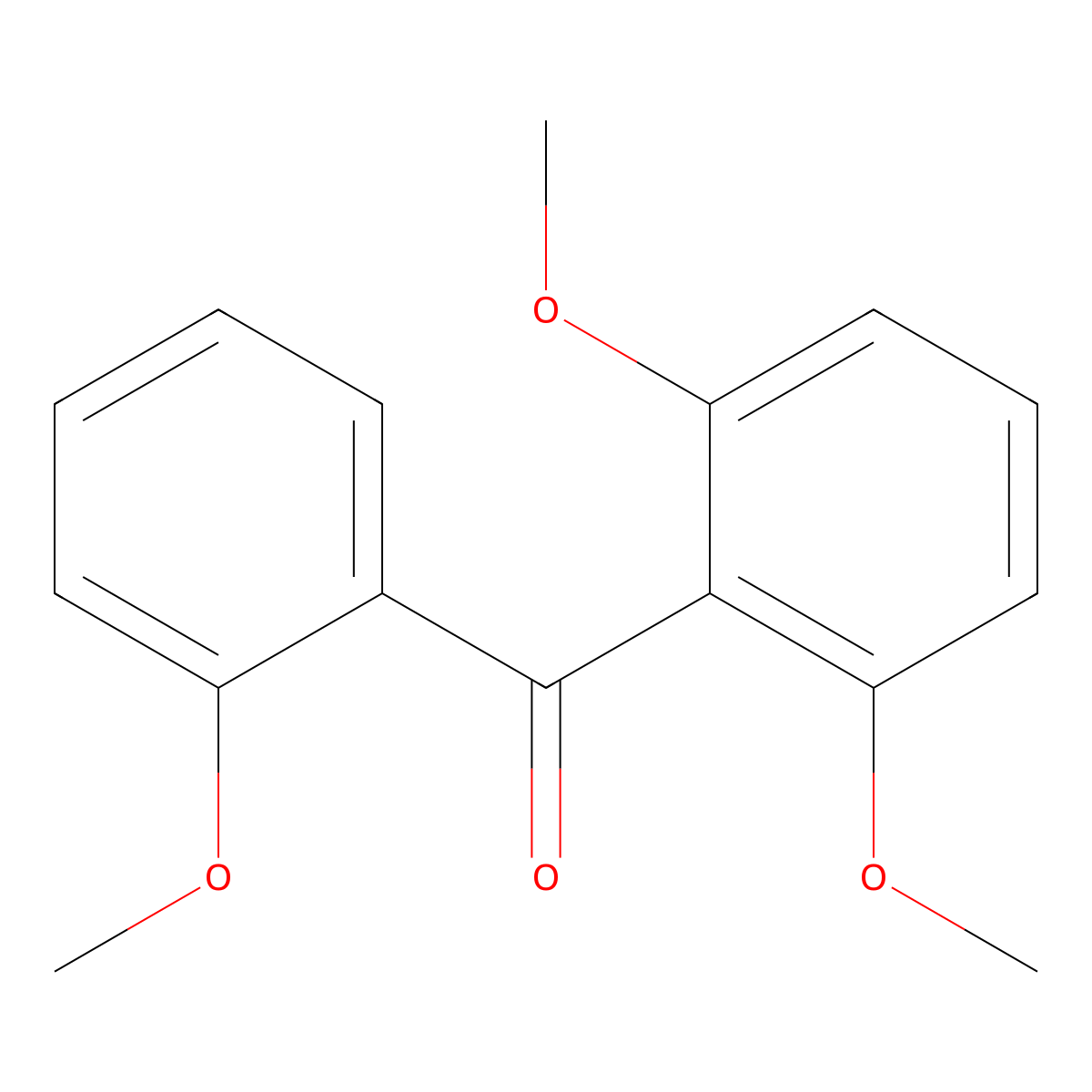 Methanone, (2,6-dimethoxyphenyl)(2-methoxyphenyl)- molecular structure, CAS 122547-45-9