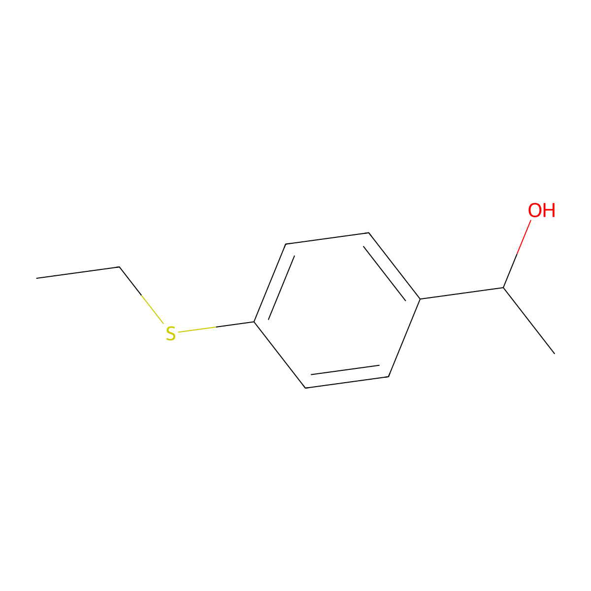 1-(4-(Ethylthio)phenyl)ethanol molecular structure, CAS 1225470-05-2