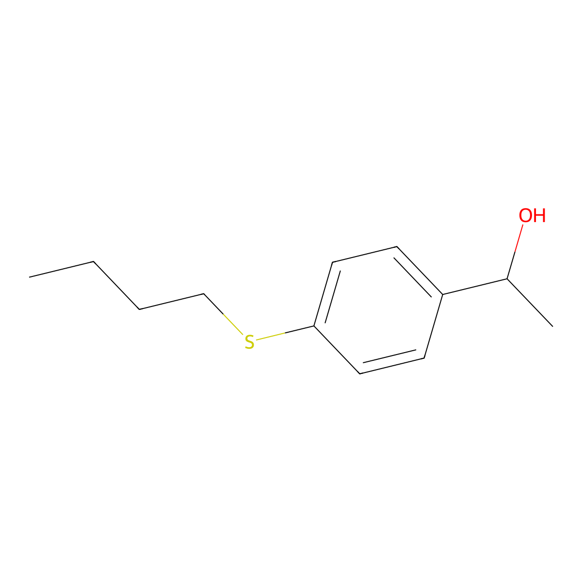 1-(4-(Butylthio)phenyl)ethanol molecular structure, CAS 1225470-07-4