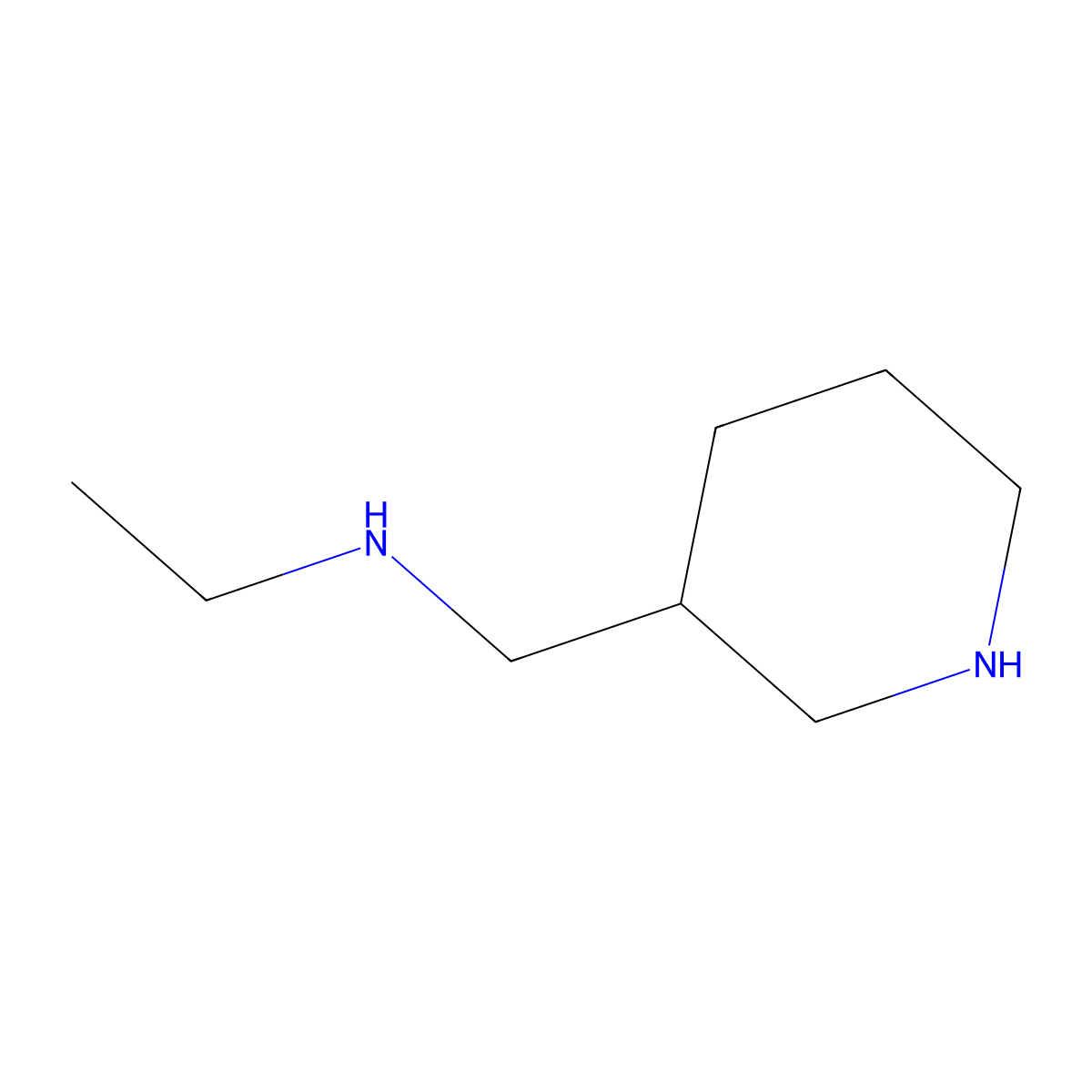 N-(Piperidin-3-ylmethyl)ethanamine molecular structure, CAS 1225472-22-9