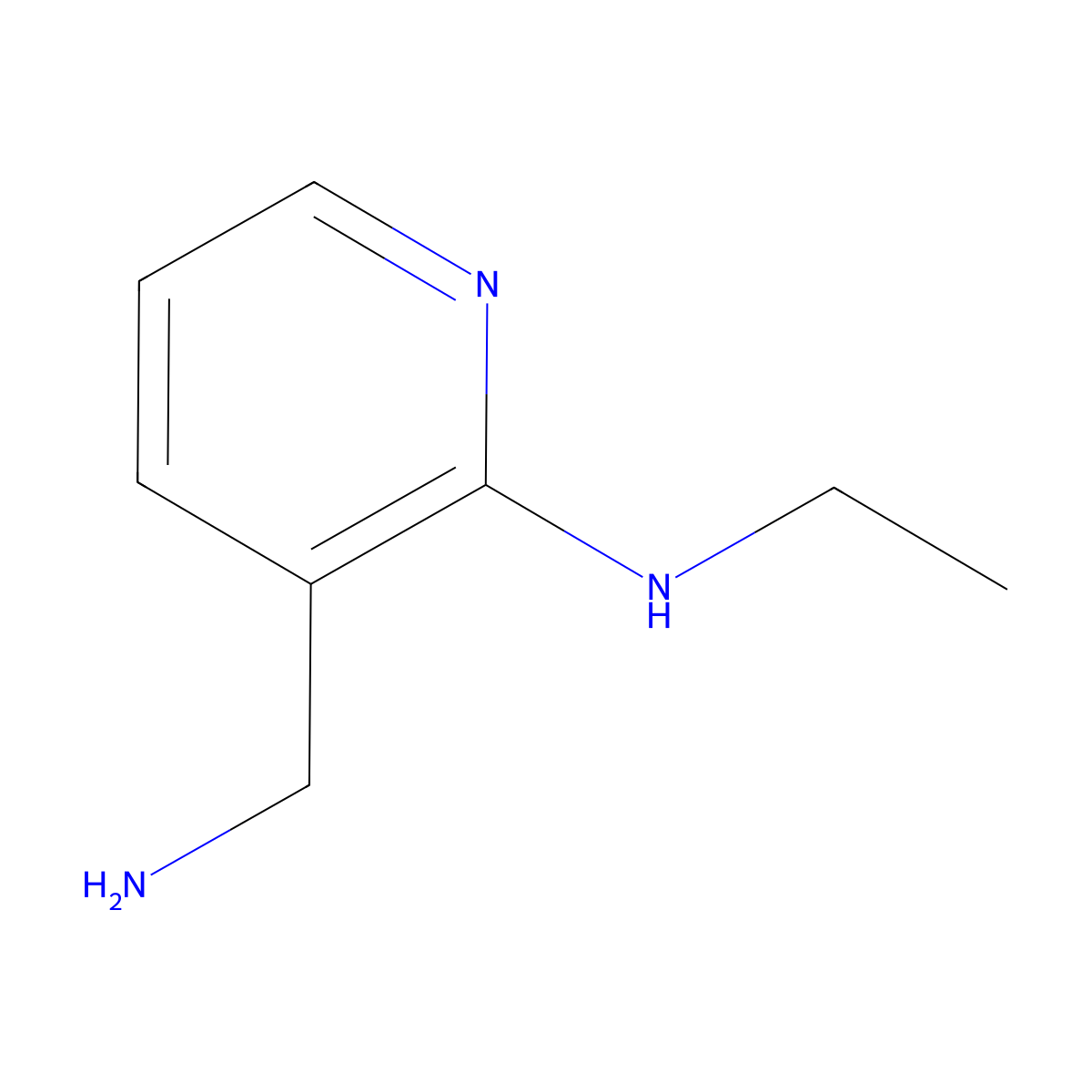 3-(aminomethyl)-N-ethylpyridin-2-amine molecular structure, CAS 1225475-47-7