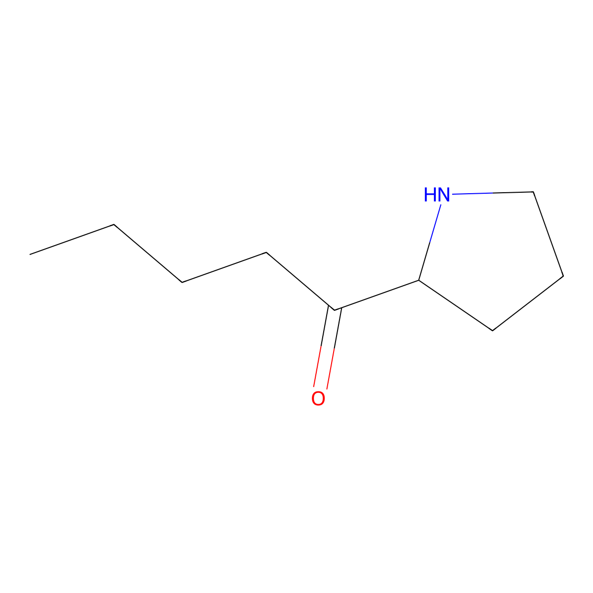 1-(Pyrrolidin-2-YL)pentan-1-one molecular structure, CAS 1225475-68-2