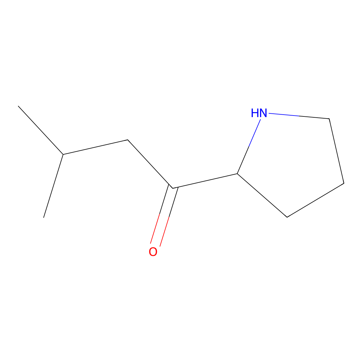 3-Methyl-1-(pyrrolidin-2-YL)butan-1-one molecular structure, CAS 1225475-74-0