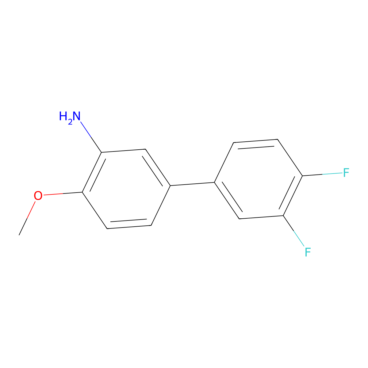 5-(3,4-Difluorophenyl)-2-methoxyaniline molecular structure, CAS 1225478-18-1